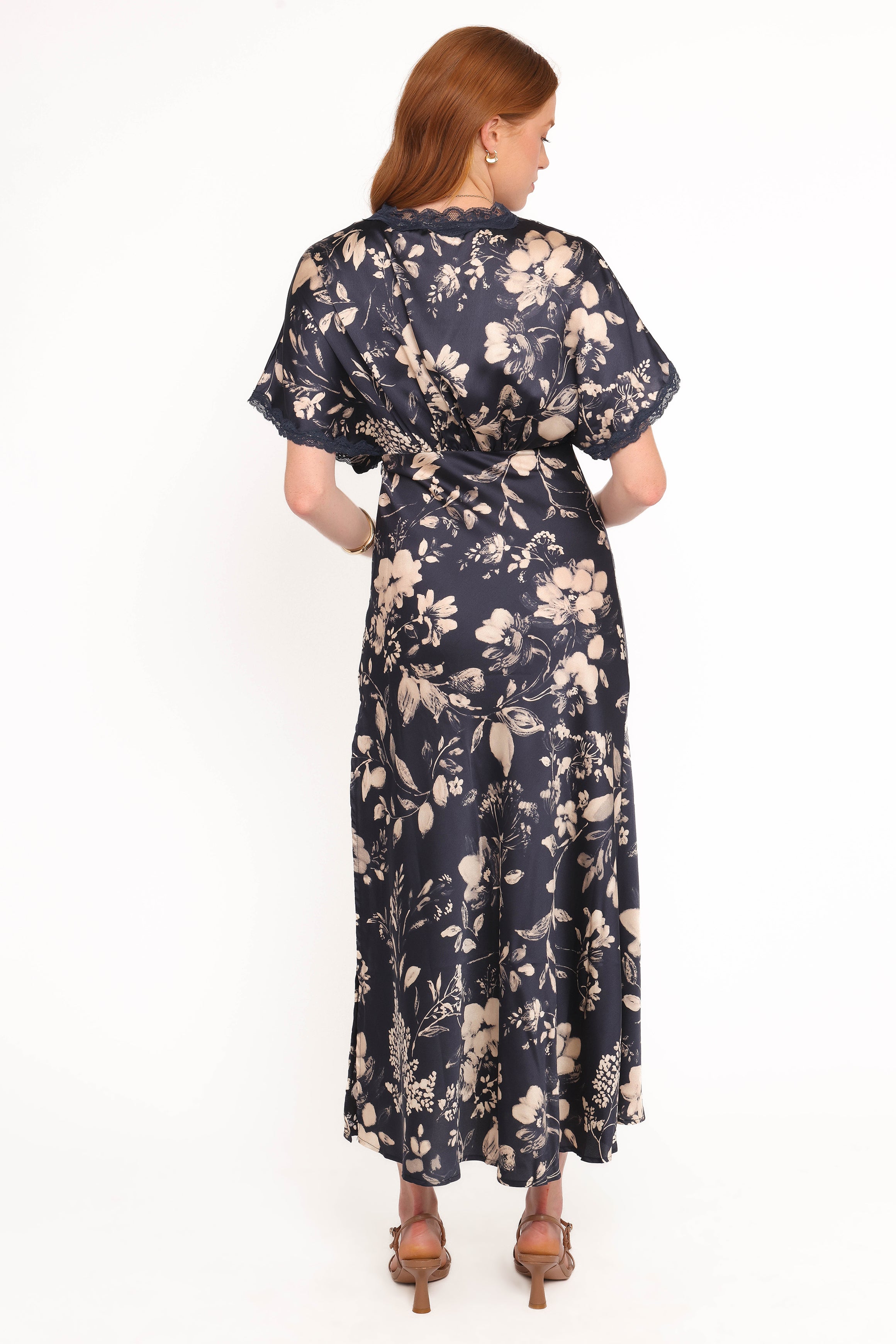 DRESSES Laurent Midi Dress - Navy Cream Floral