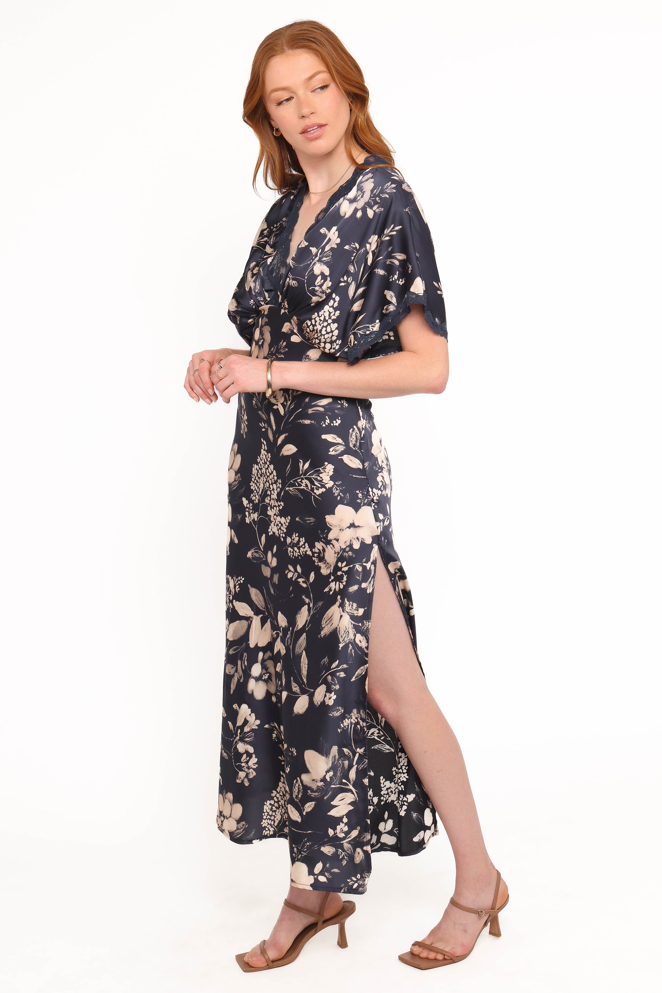 DRESSES Laurent Midi Dress - Navy Cream Floral