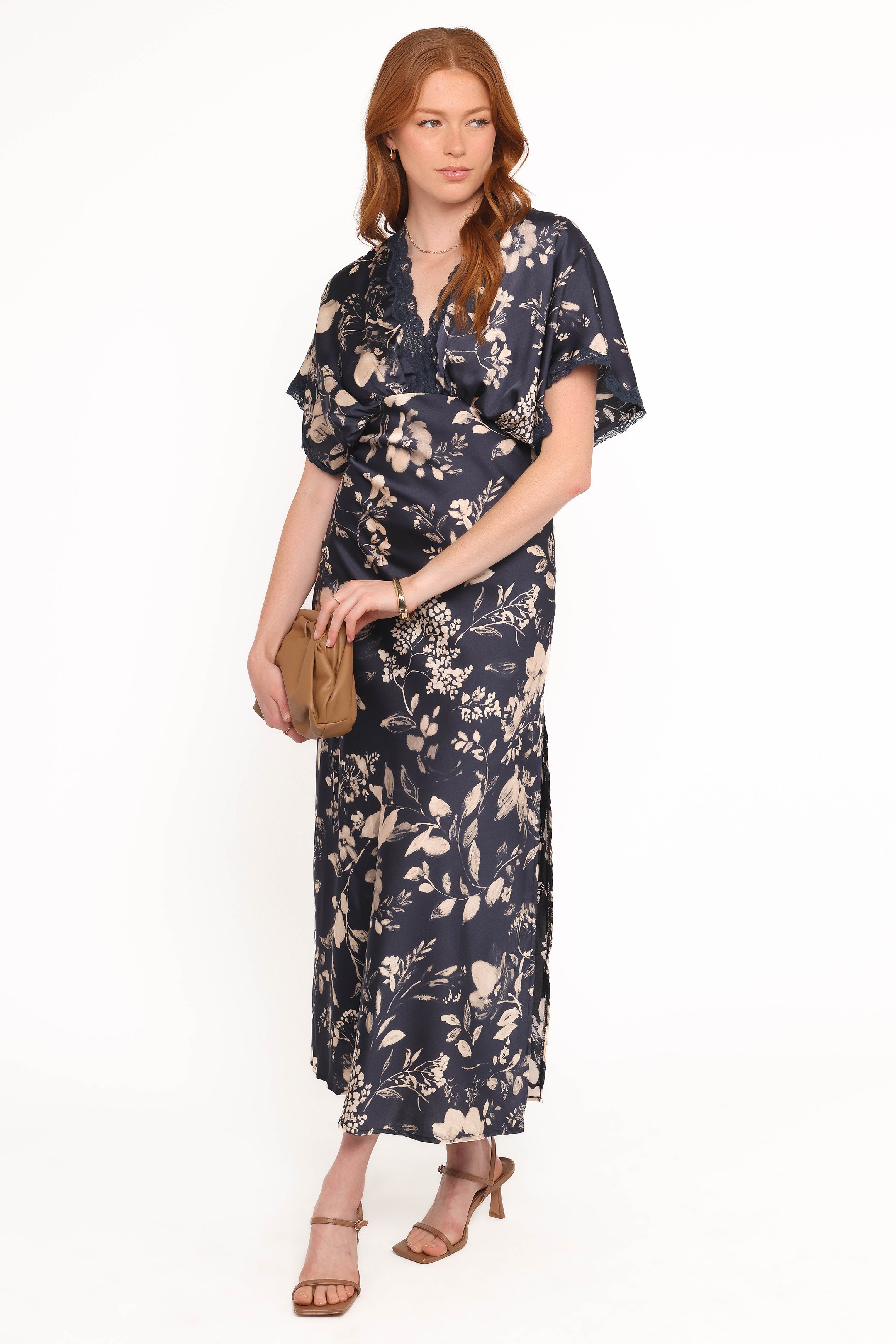 DRESSES Laurent Midi Dress - Navy Cream Floral