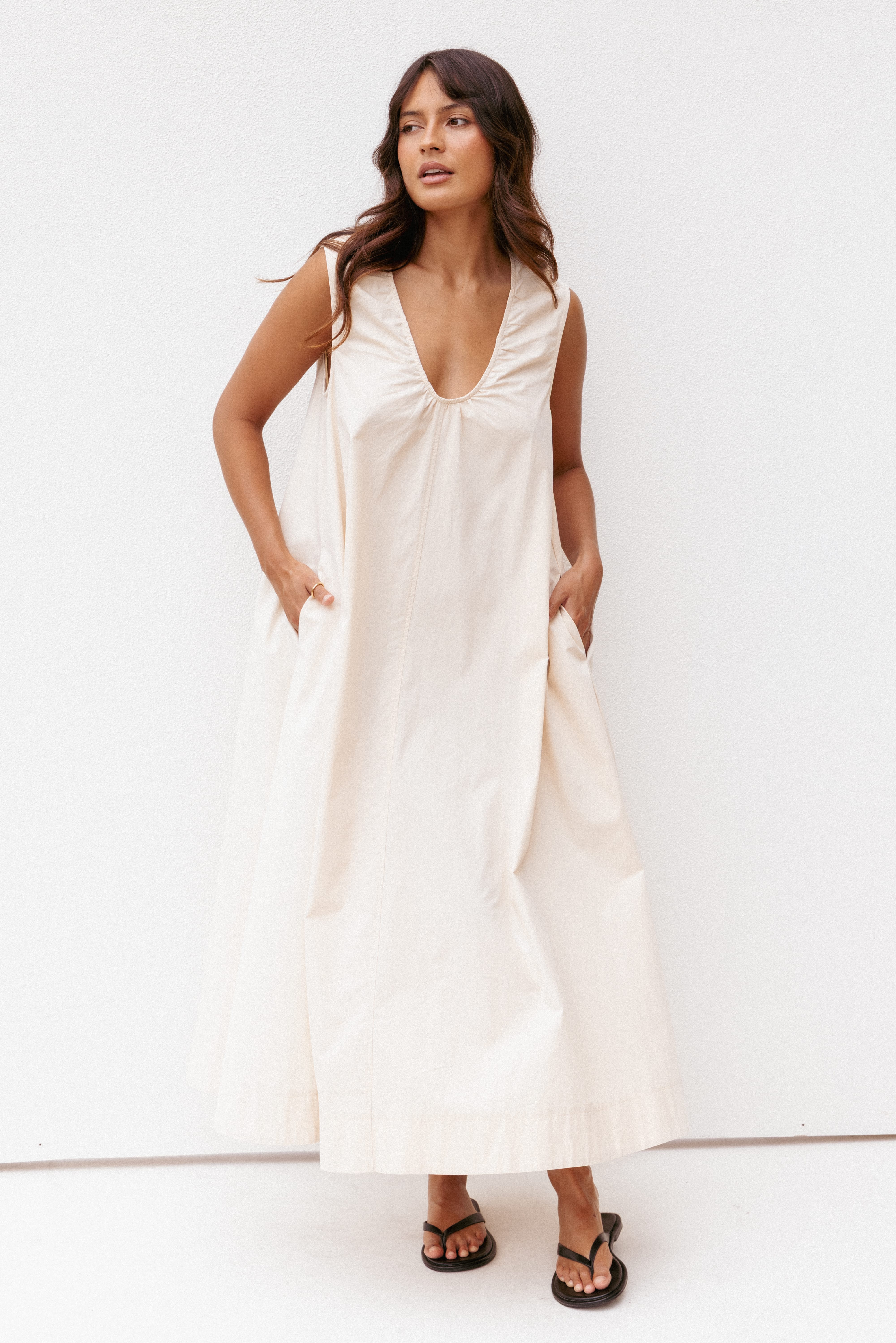 DRESSES Laurita Maxi Dress - Oatmeal