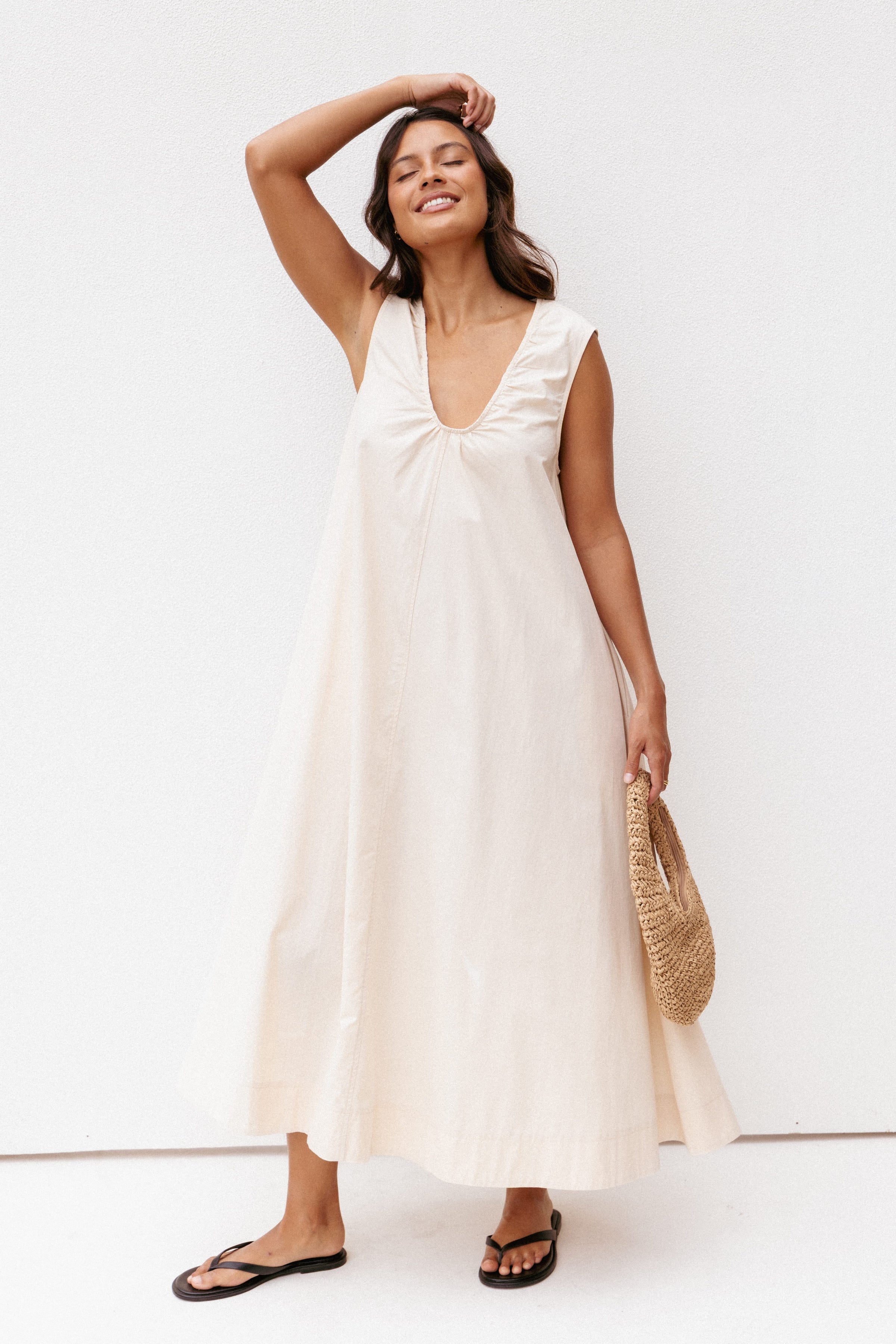 DRESSES Laurita Maxi Dress - Oatmeal