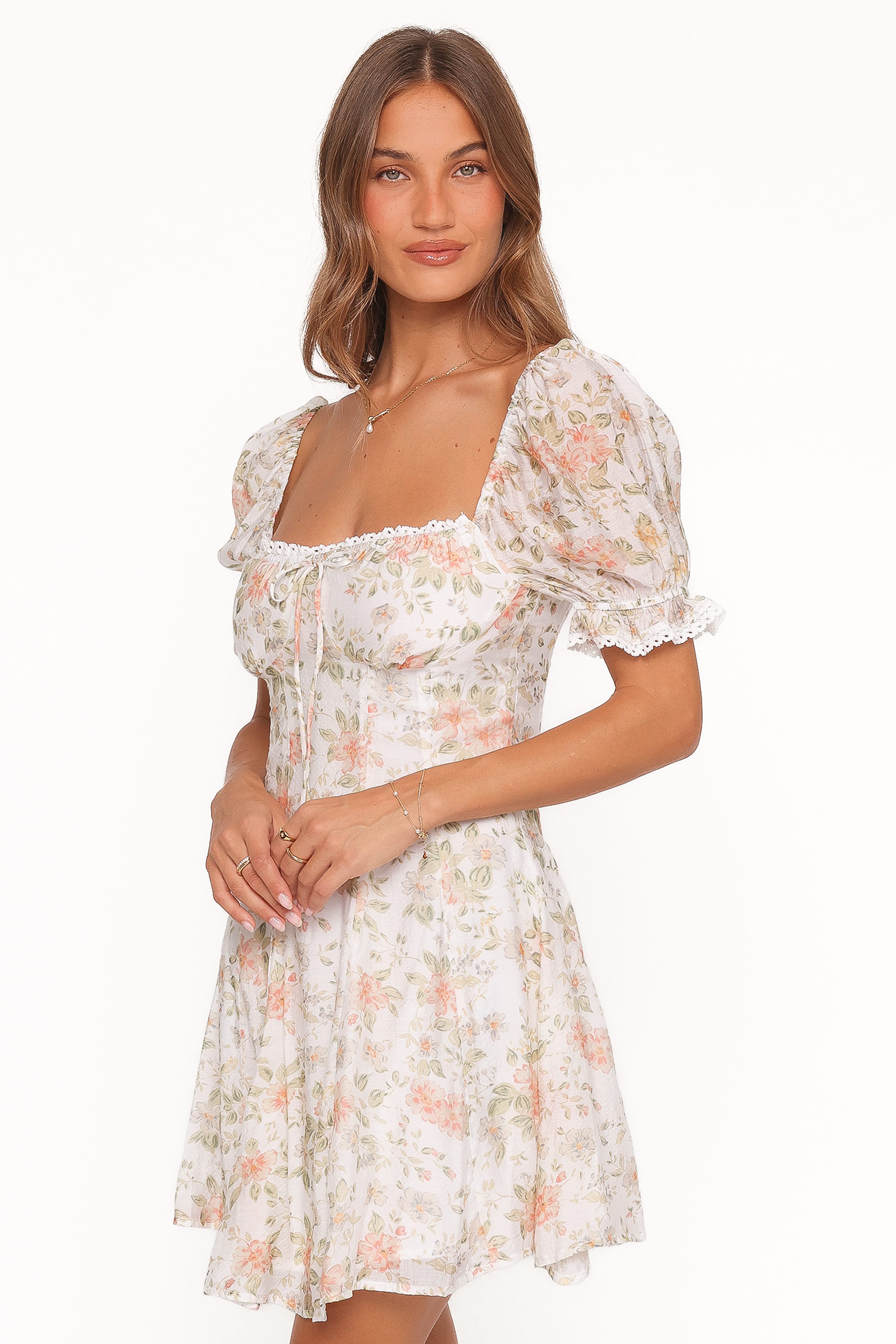 DRESSES Lavia Mini Dress - White Multi Floral