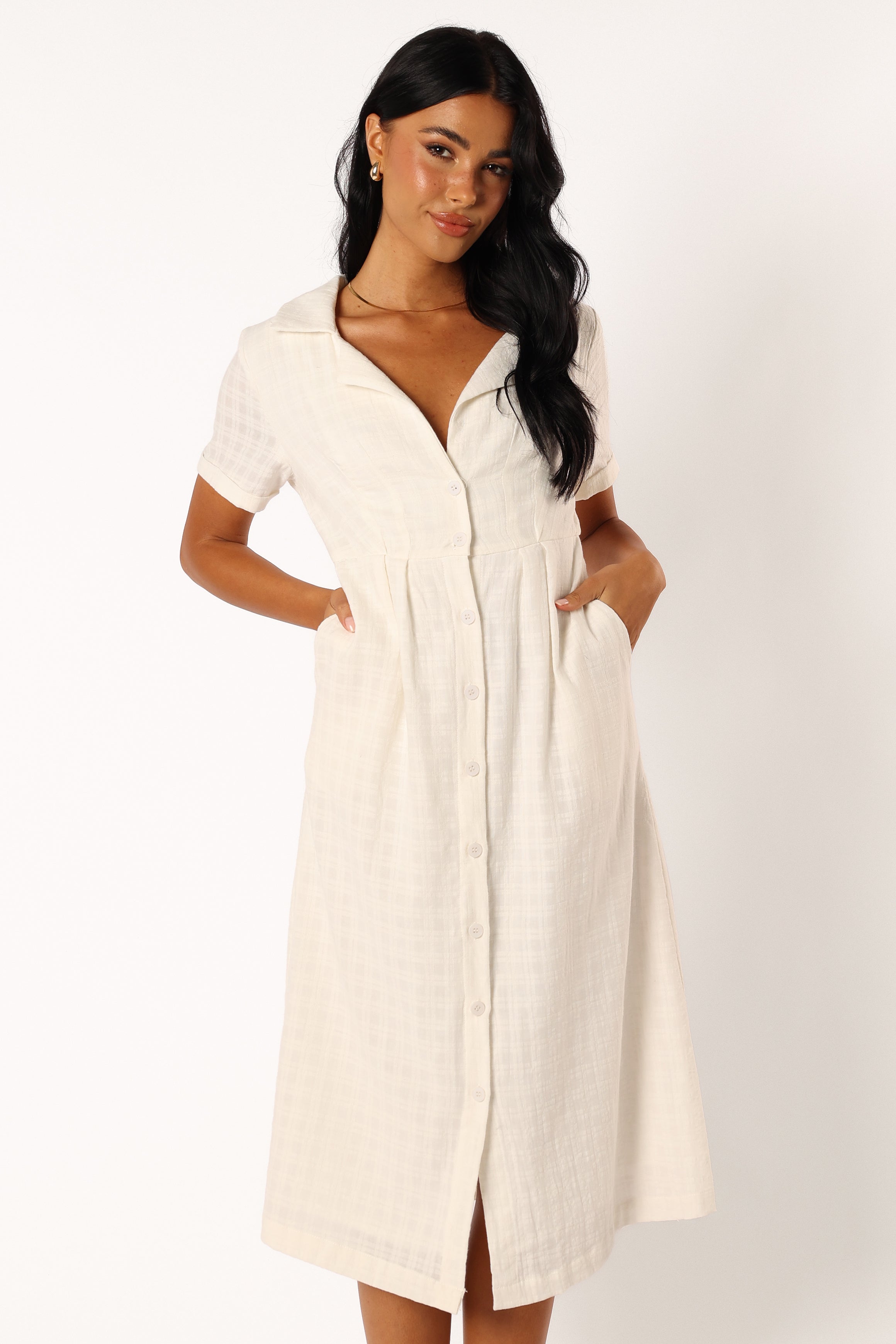 DRESSES @Lawson Midi Dress - White