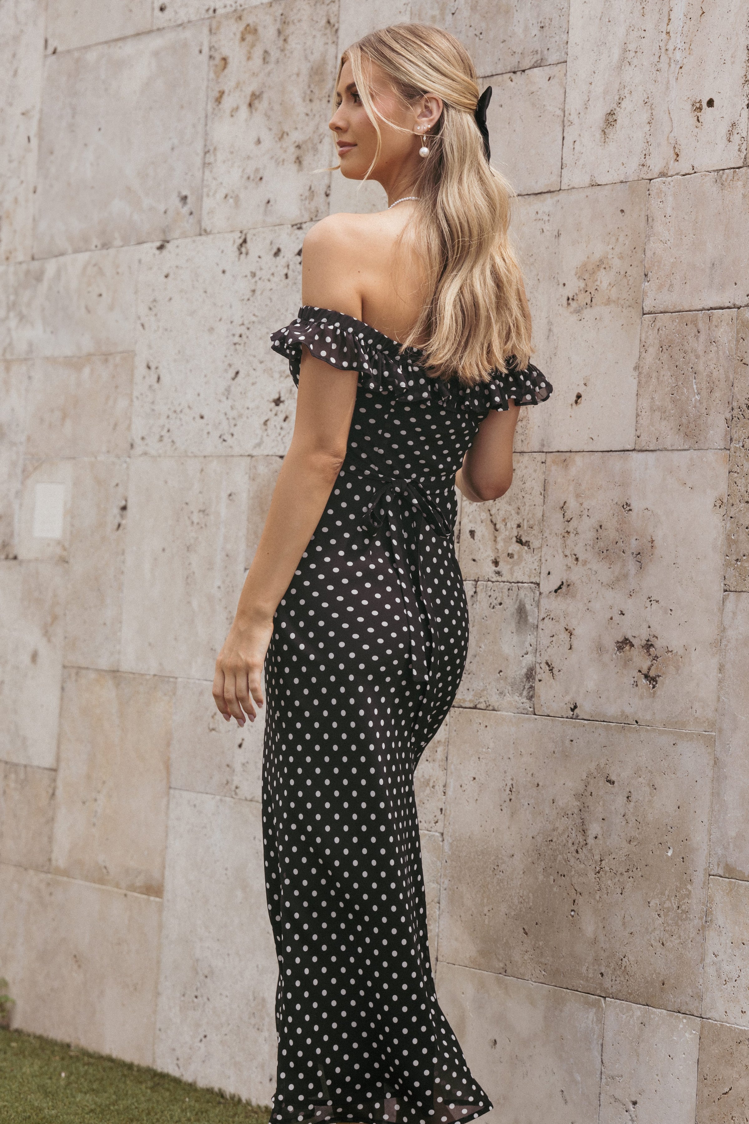 DRESSES Layana Midi Dress - Black/White