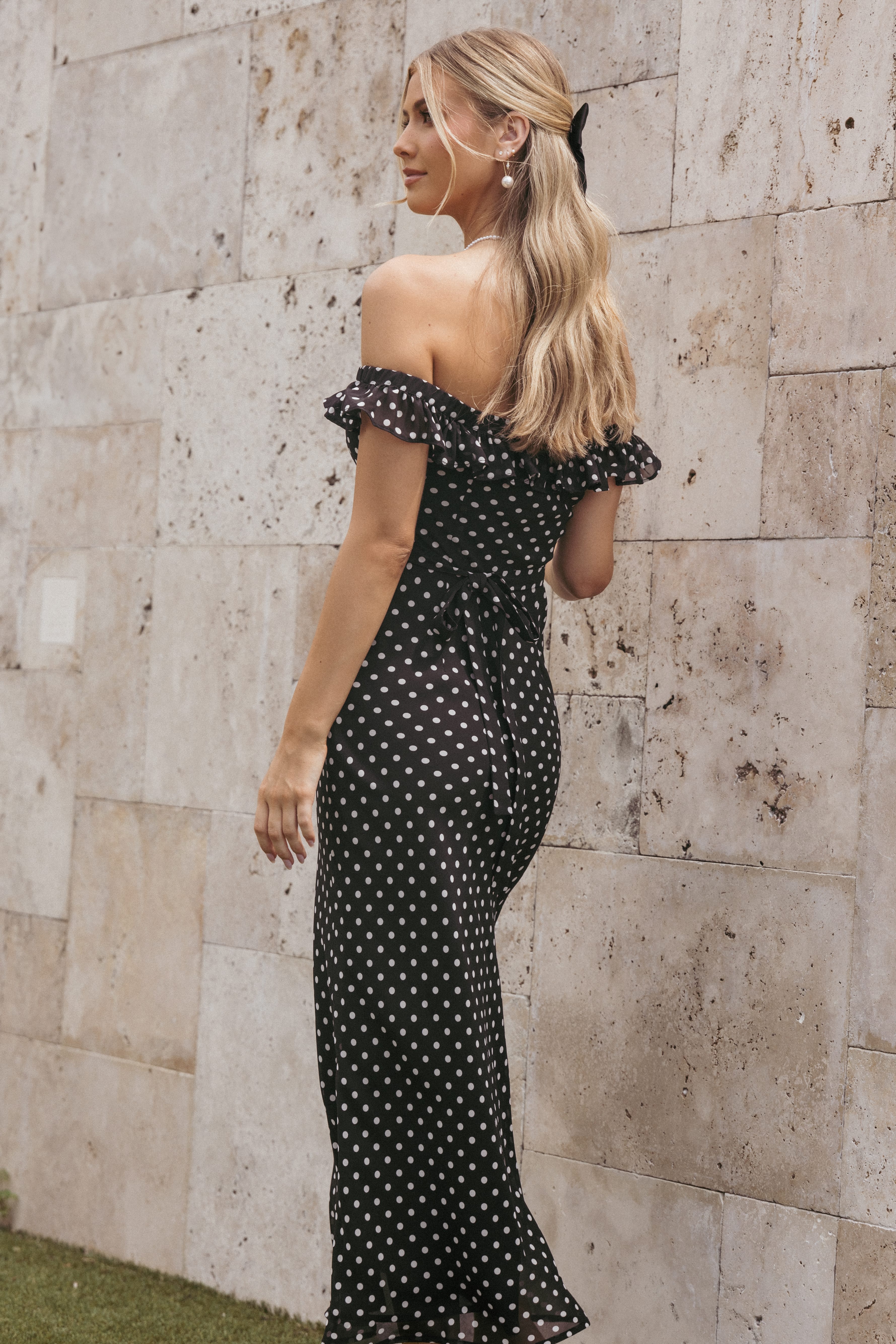 DRESSES Layana Midi Dress - Black/White