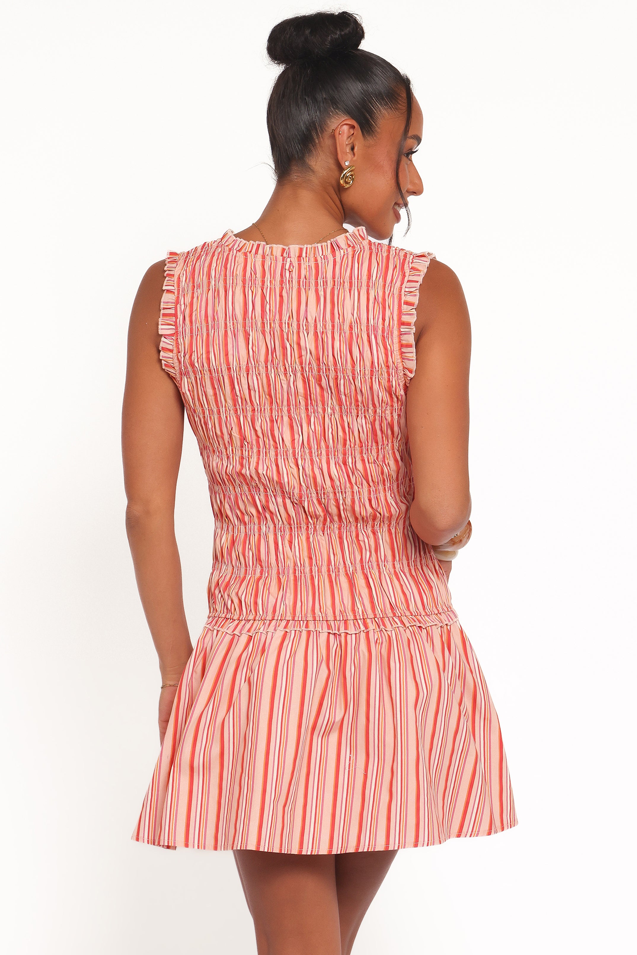 DRESSES Leabrook Mini Dress - Peach Stripe