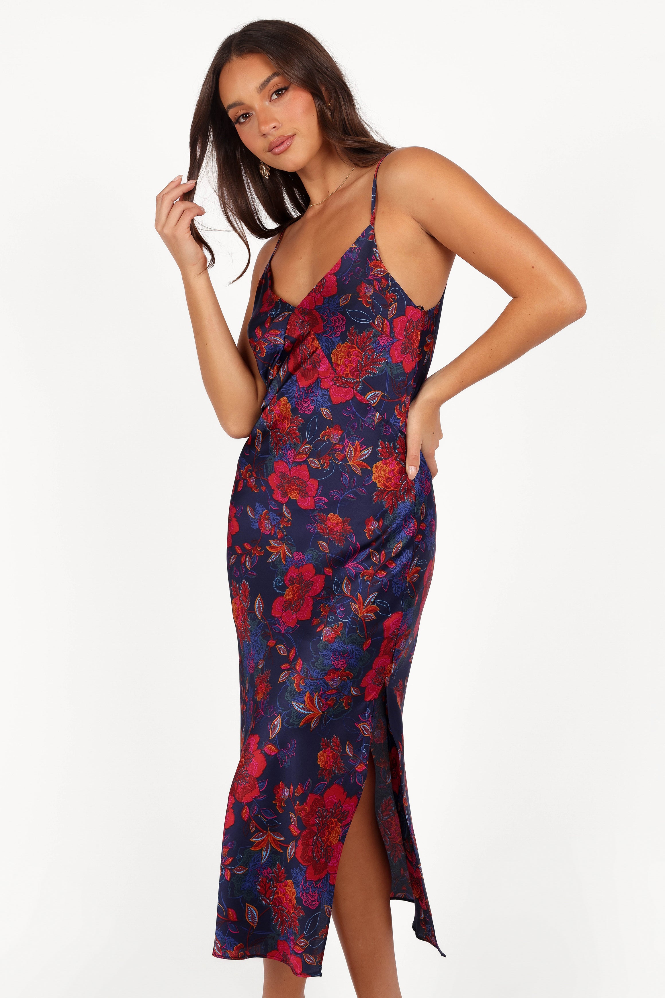 DRESSES Lenore Midi Dress - Midnight Pomegranate
