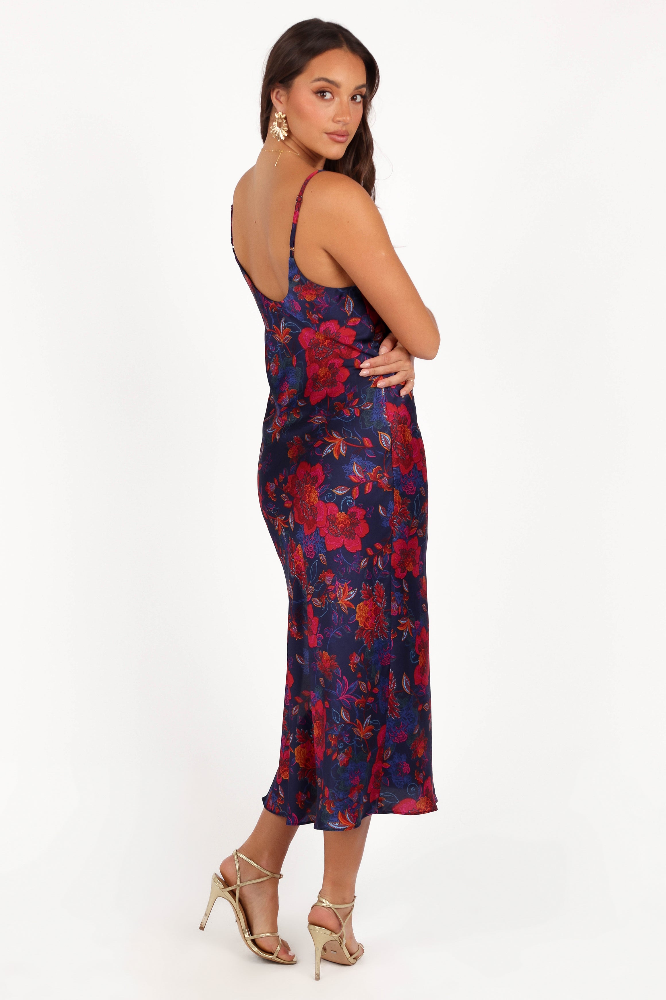 DRESSES Lenore Midi Dress - Midnight Pomegranate