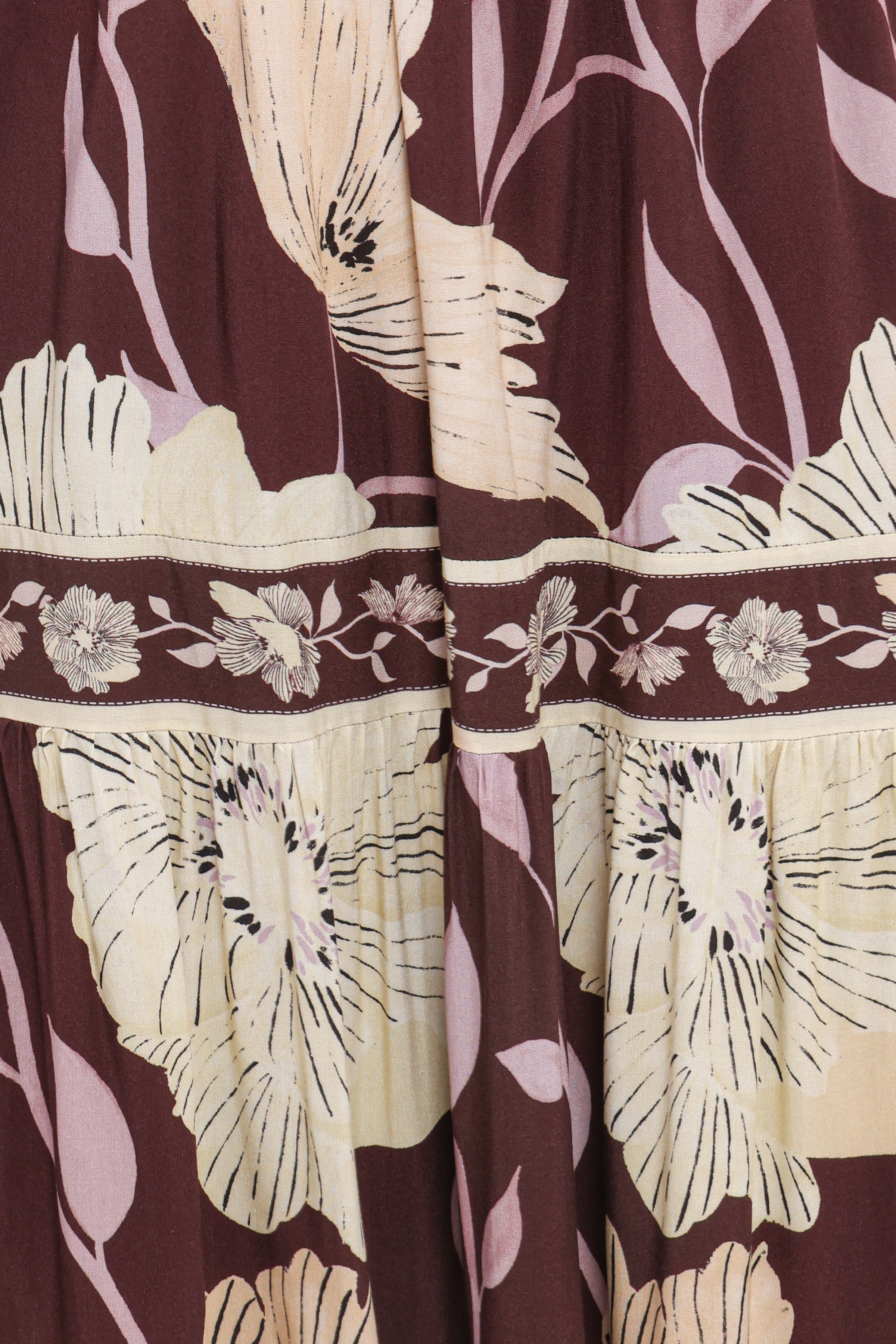 DRESSES Leonor Maxi Dress - Yellow Brown Floral
