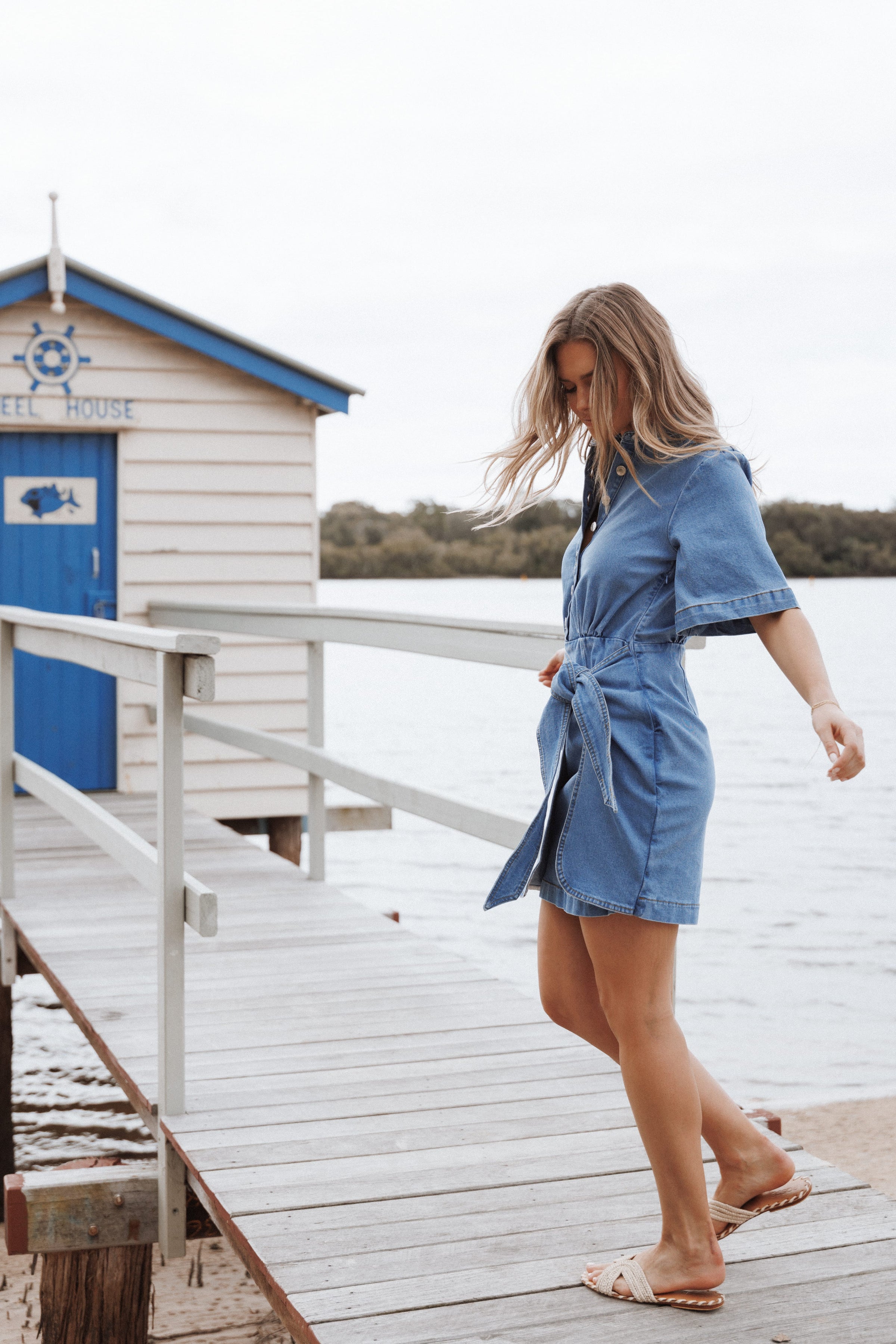 DRESSES Leyton Mini Dress - Denim Chambray