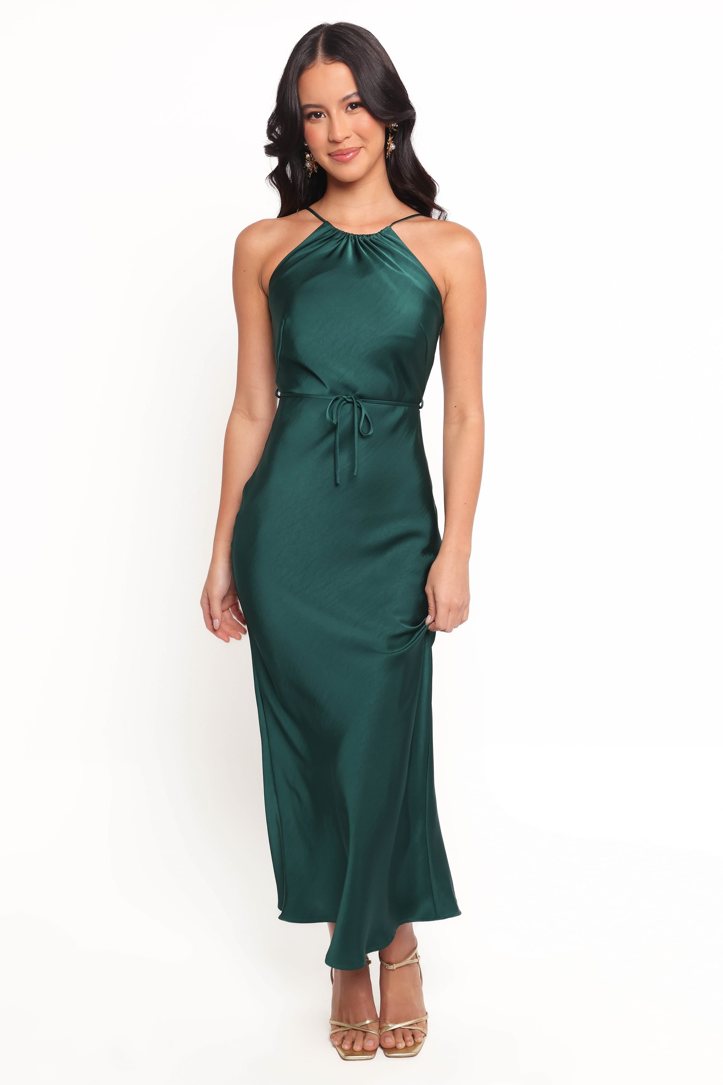 DRESSES Liana Midi Dress - Emerald Green