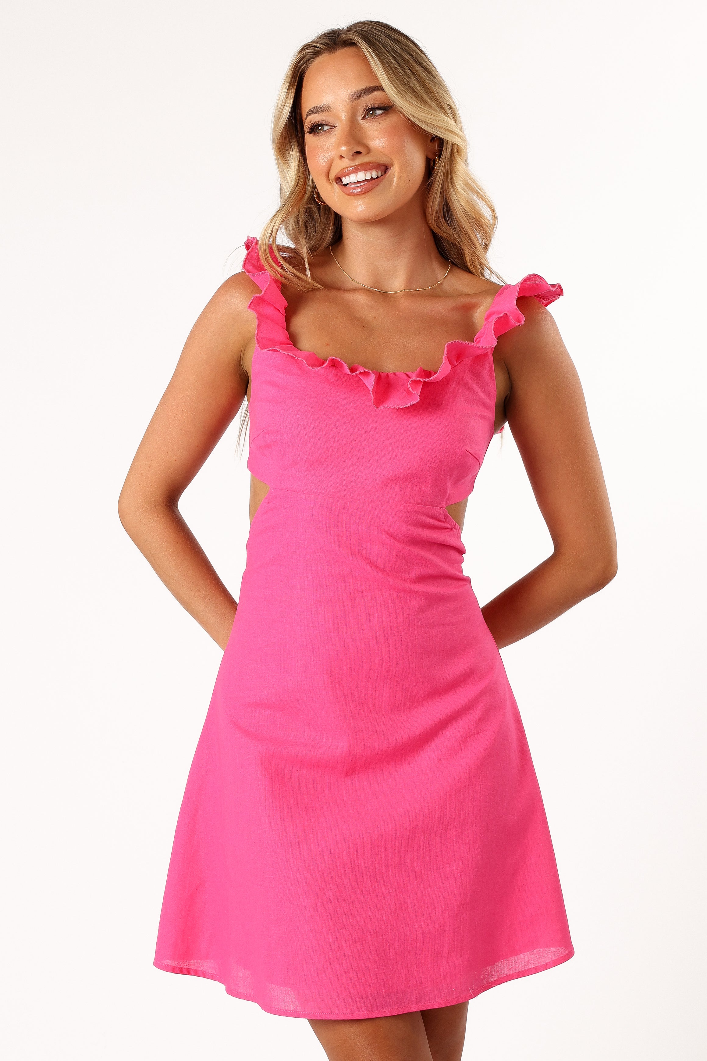 DRESSES @Libbie Mini Dress - Hot Pink