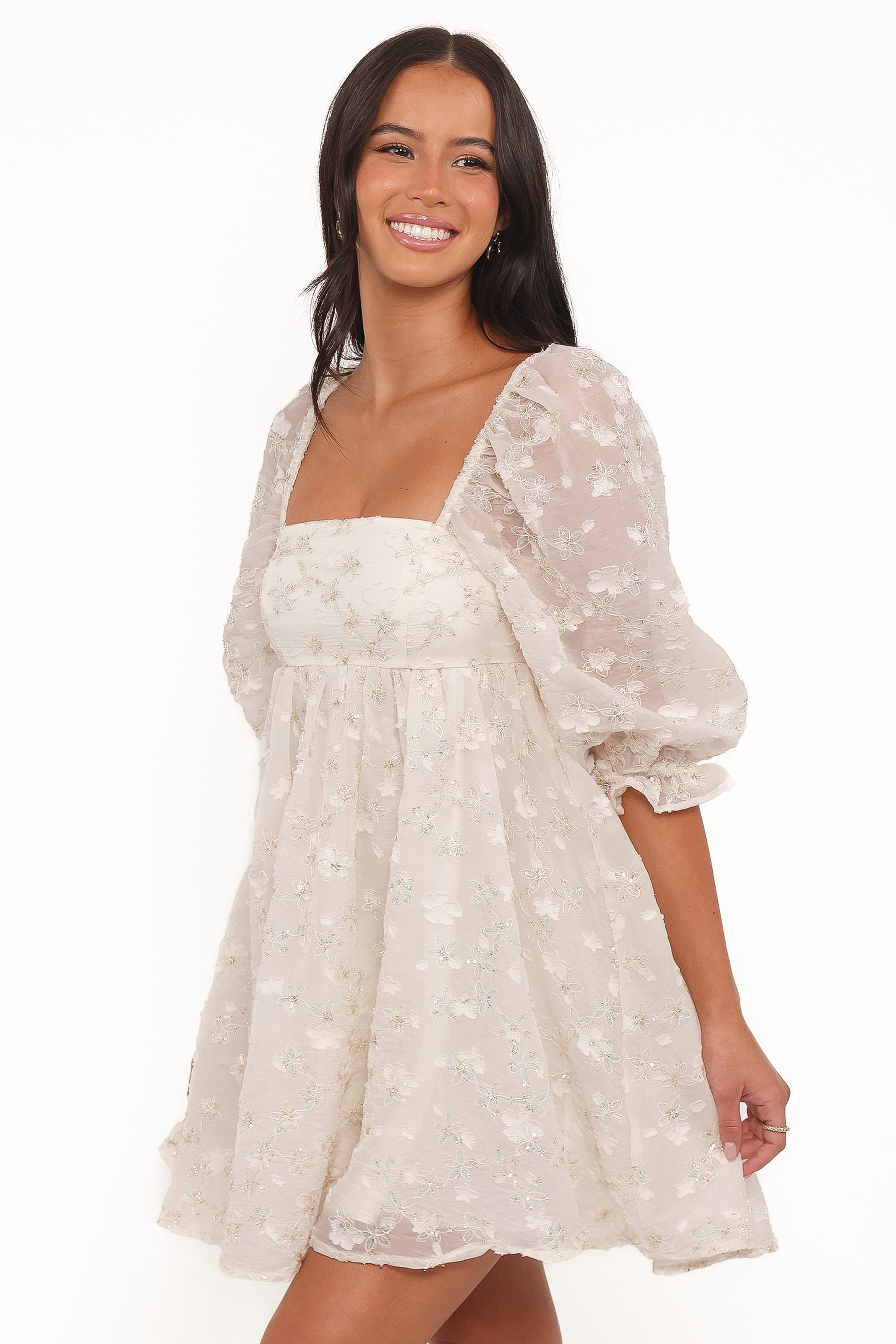 DRESSES Lillan Mini Dress - Ivory Sequin