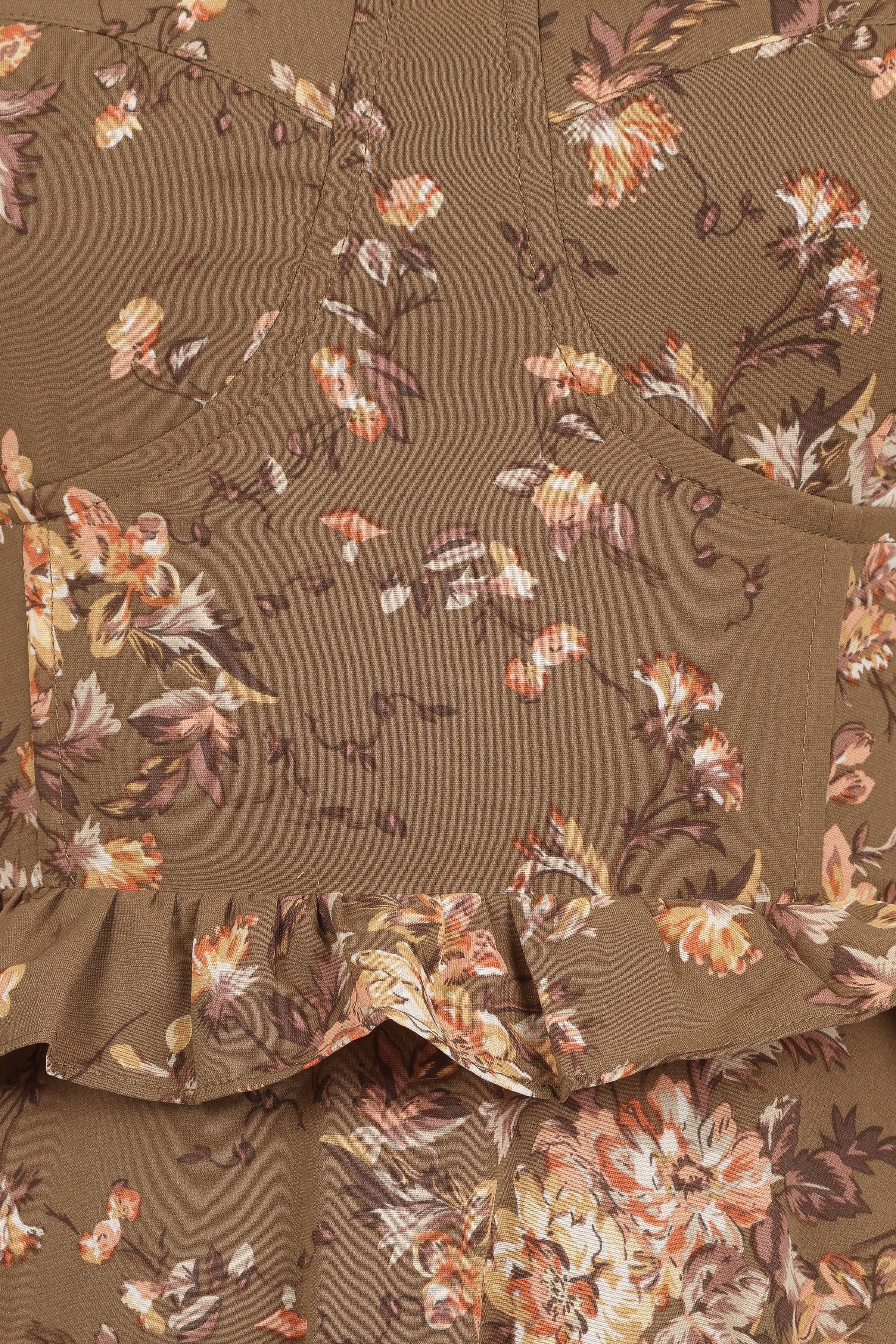 DRESSES Lillee Tiered Maxi Dress - Olive Print