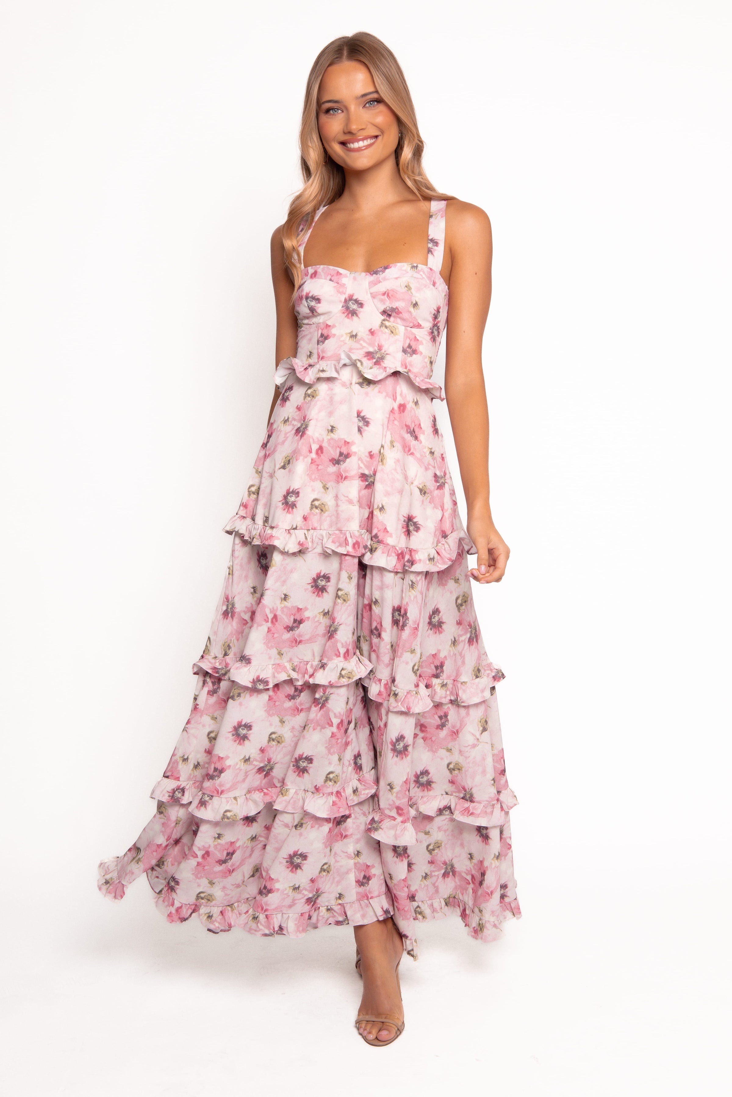 DRESSES Lillee Tiered Maxi Dress - Pink Bloom