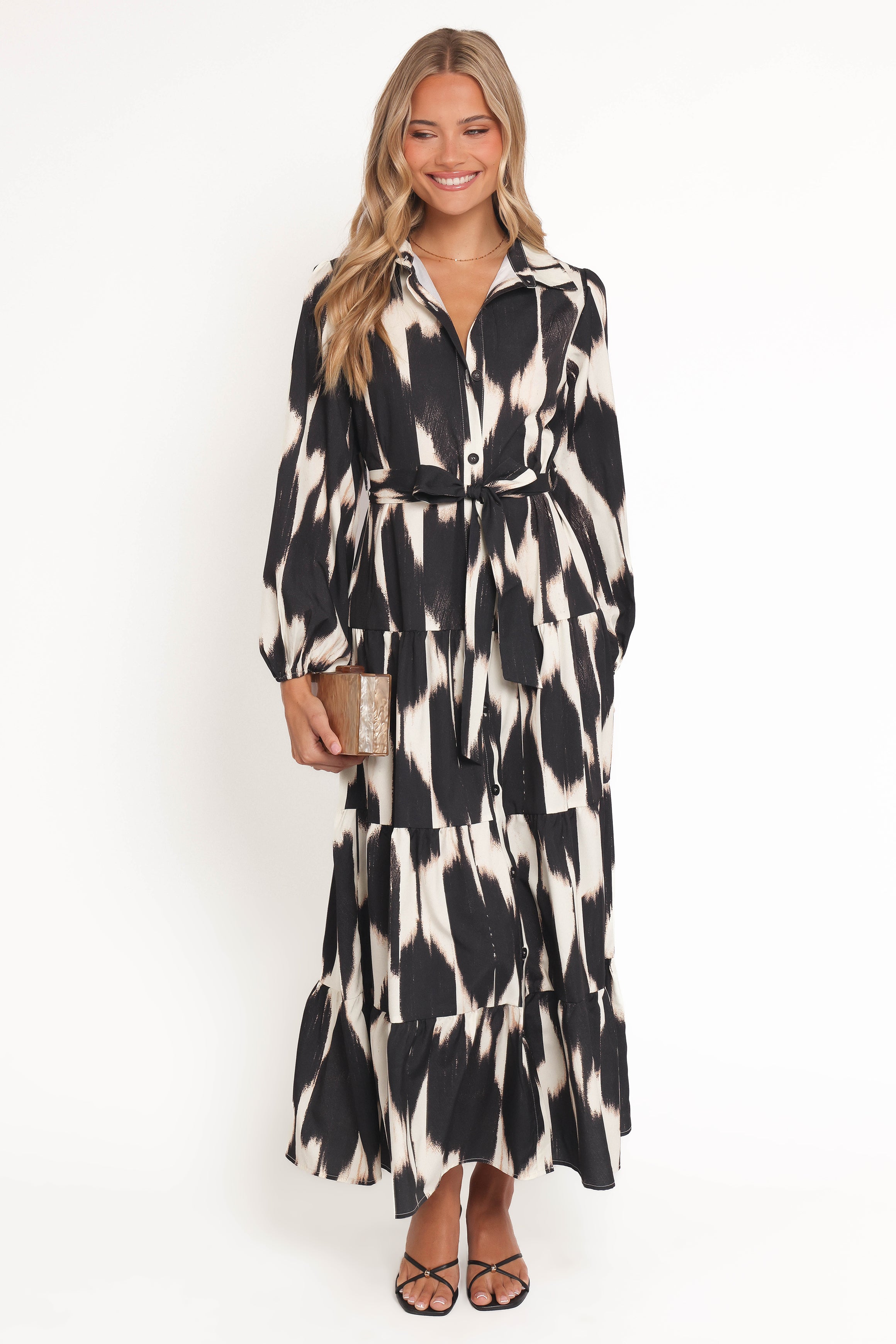 DRESSES Lincoln Long Sleeve Maxi Dress - Black Print