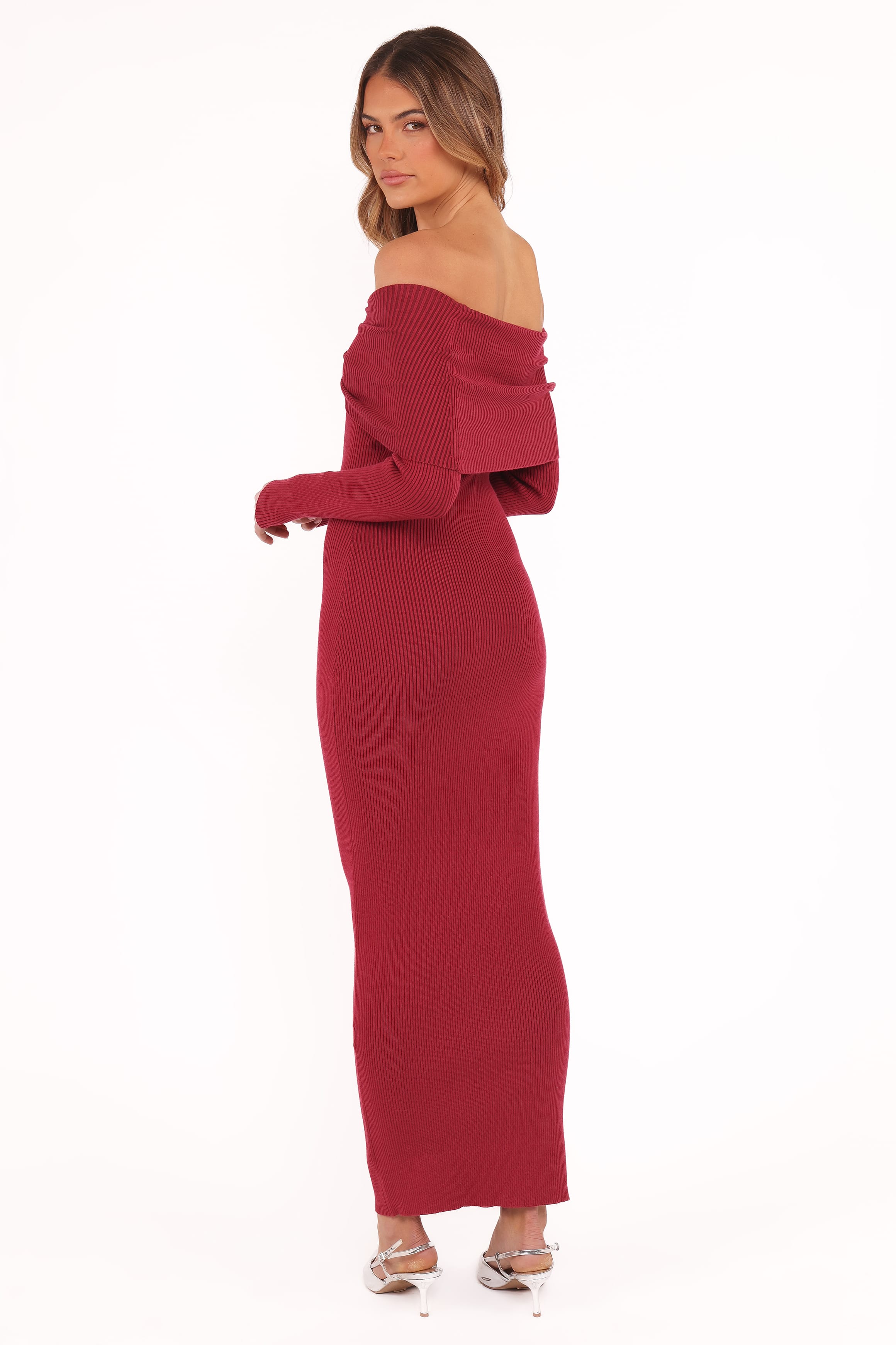DRESSES Lindsey Knit Dress - Dark Red