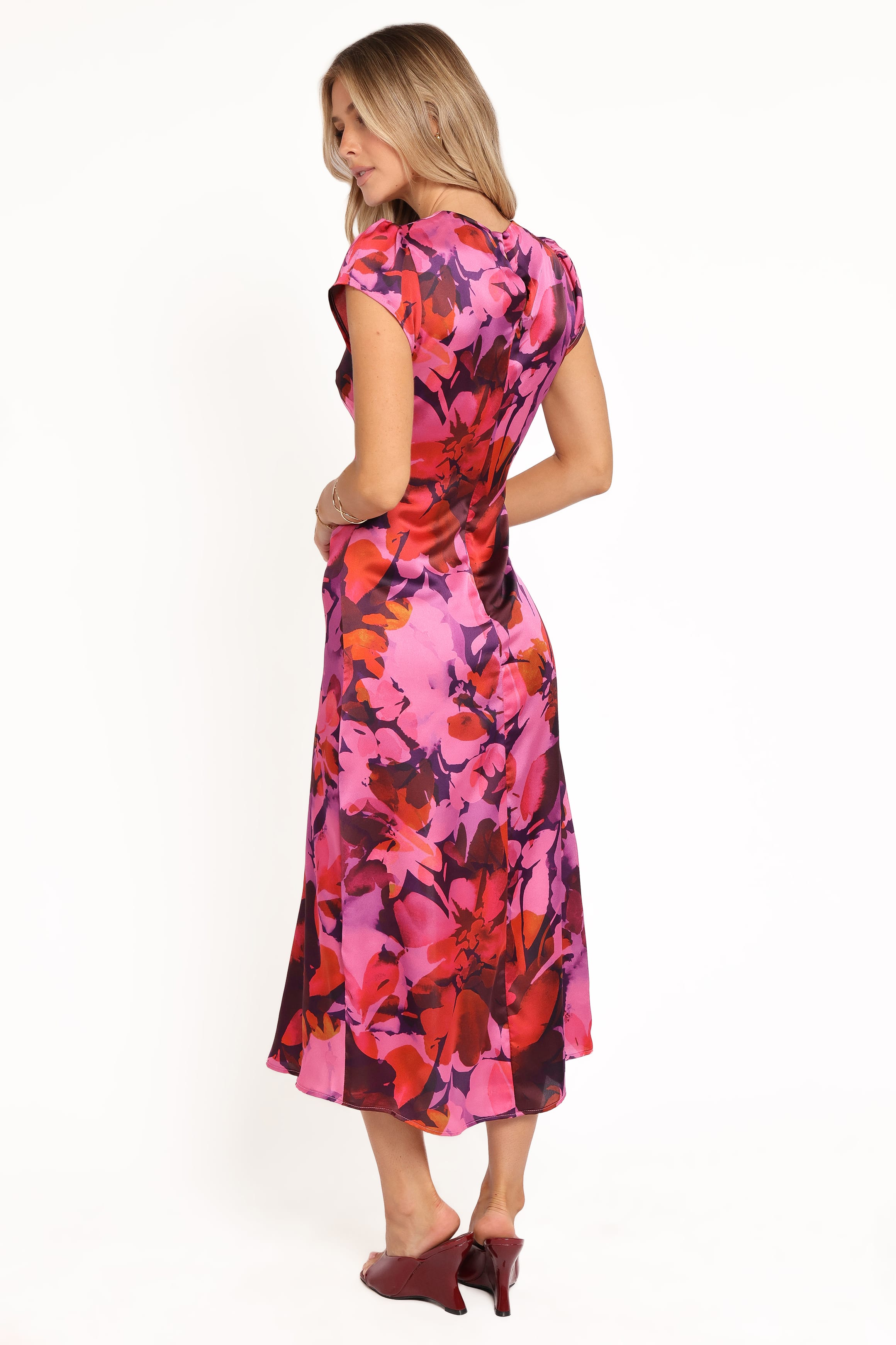 DRESSES Lisbeth Midi Dress - Magenta Floral