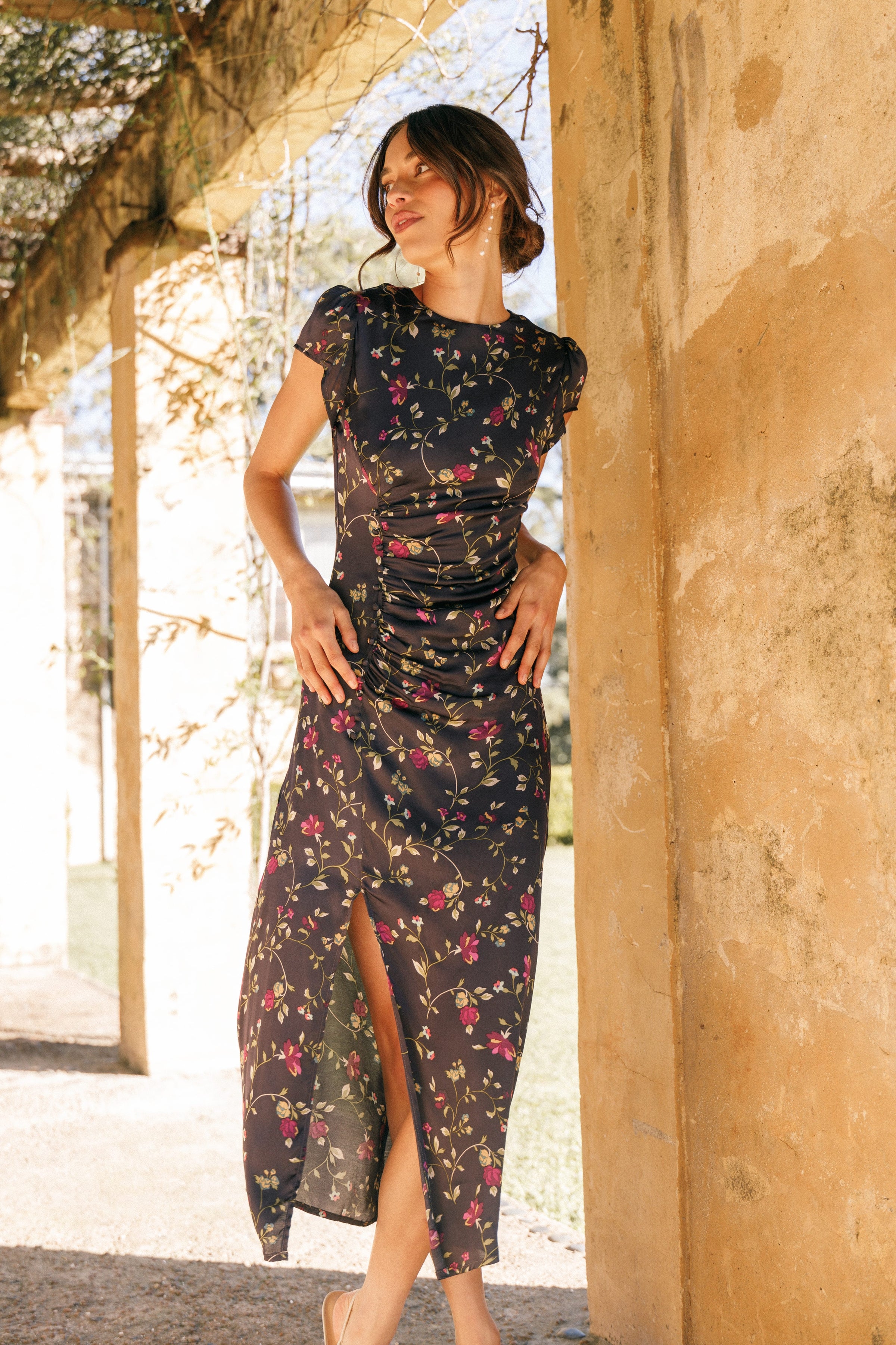 DRESSES Lisbeth Midi Dress - Midnight Floral