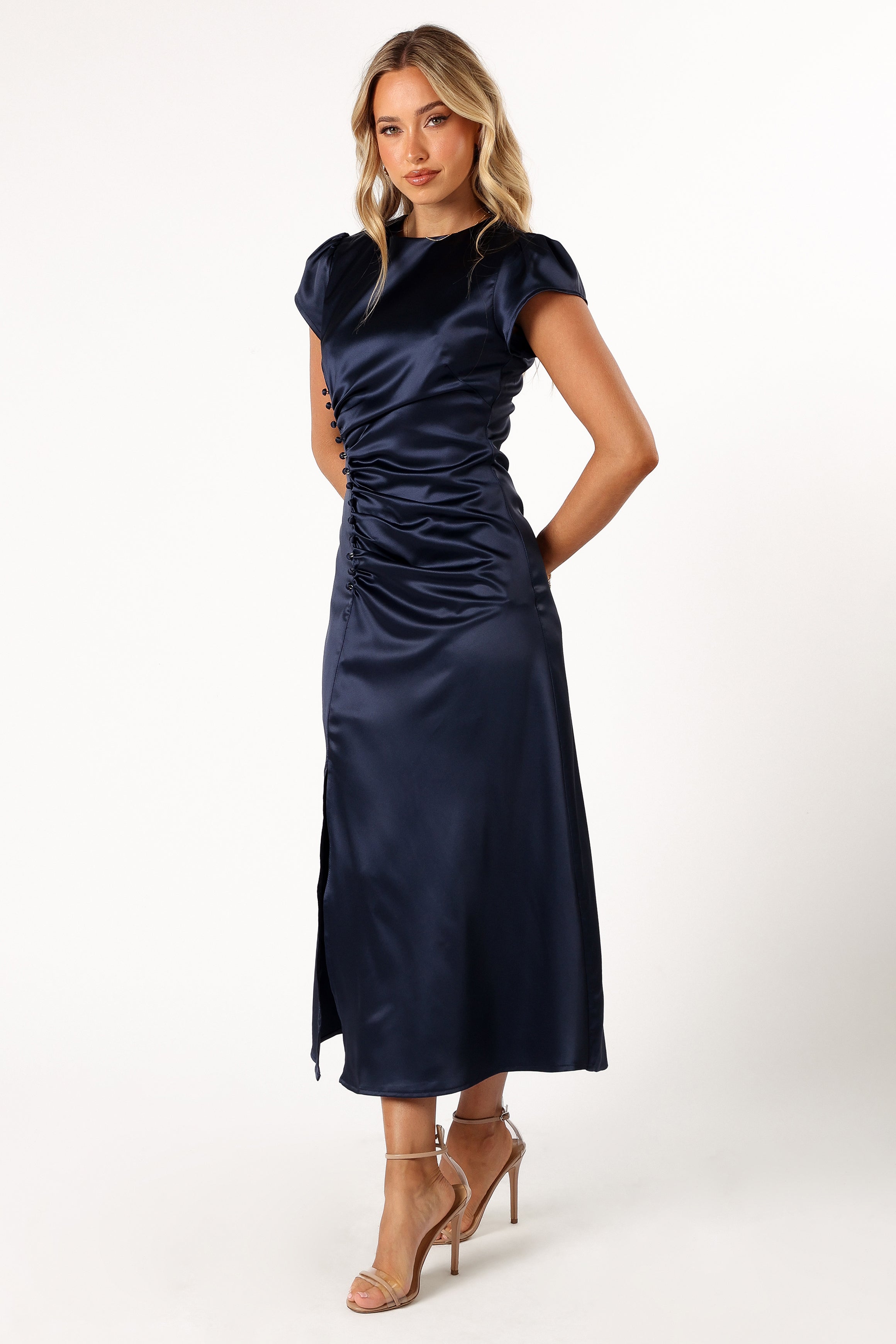 DRESSES @Lisbeth Midi Dress - Navy