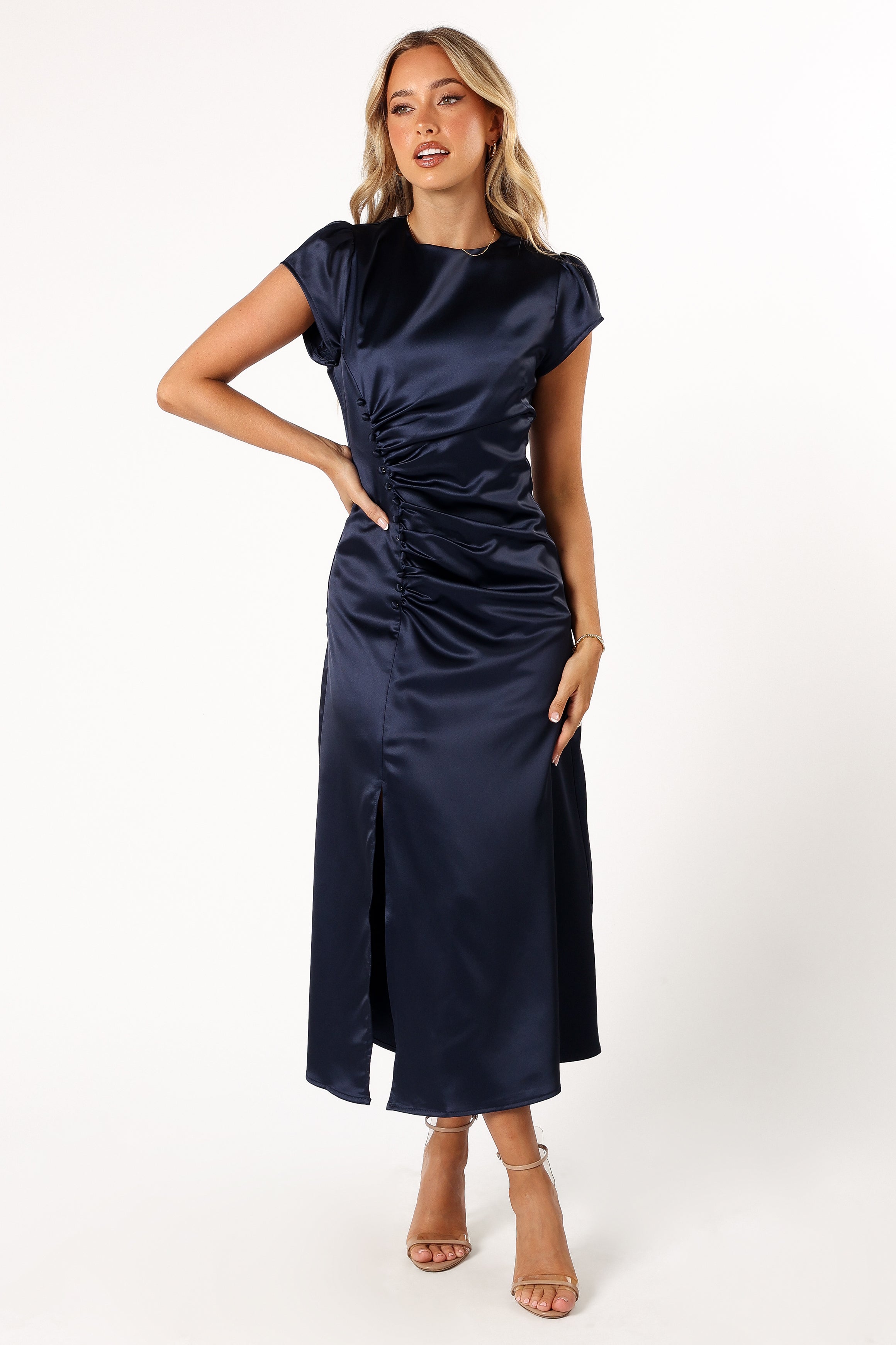 DRESSES @Lisbeth Midi Dress - Navy
