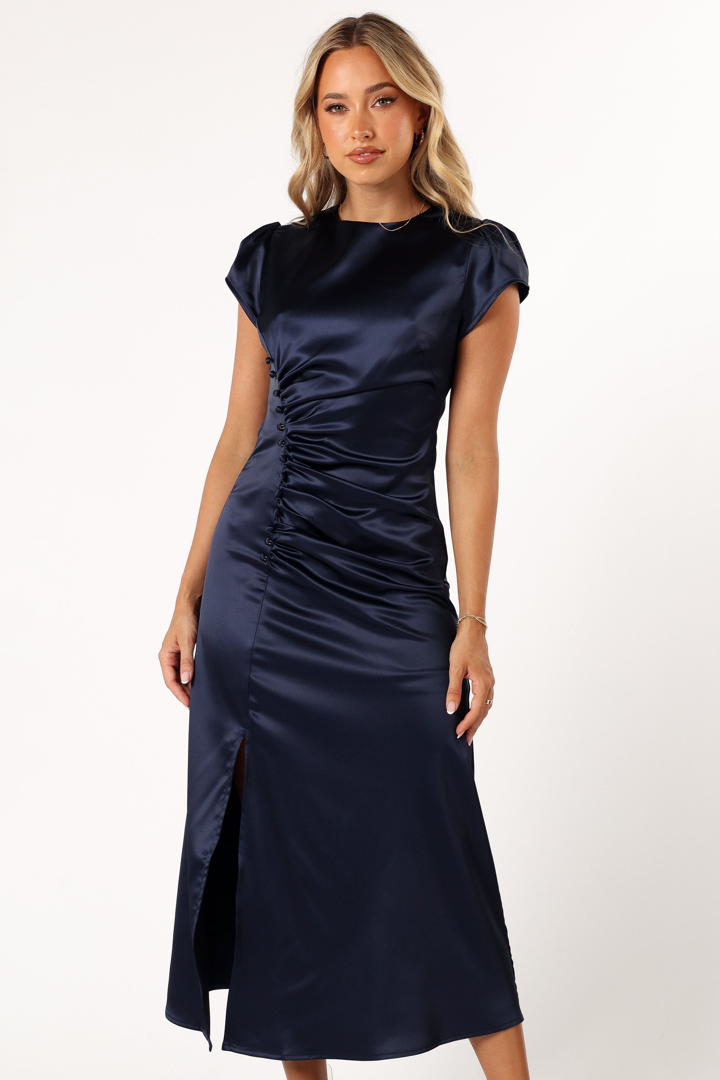 DRESSES @Lisbeth Midi Dress - Navy