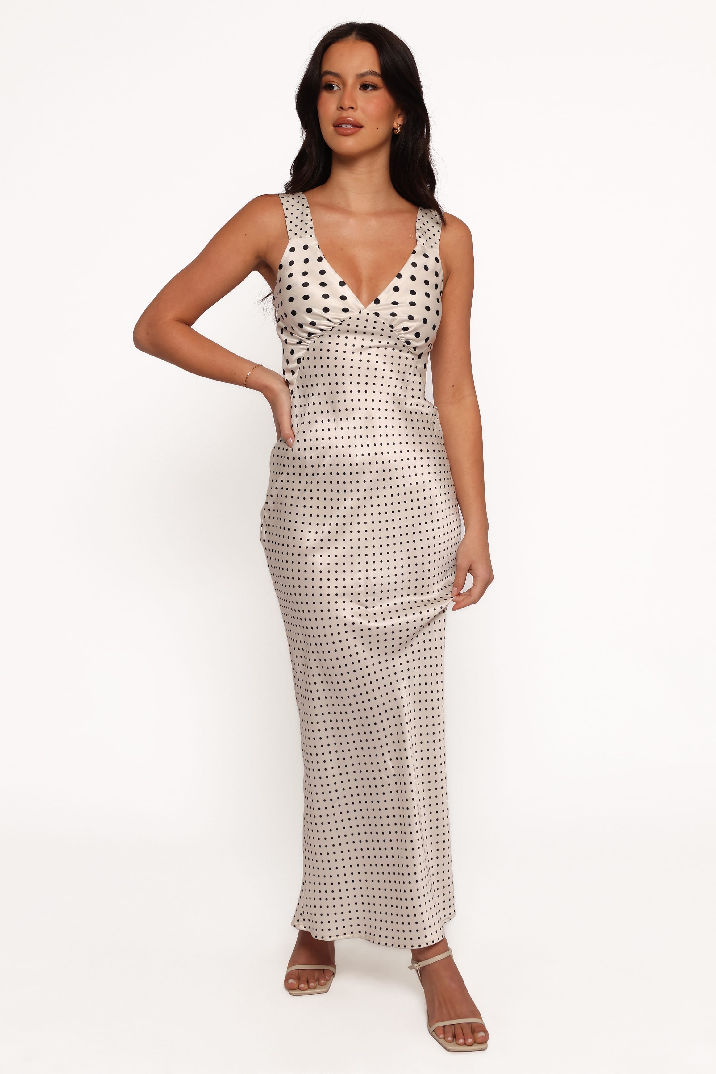 DRESSES Lizza Maxi Dress - White Polkadot