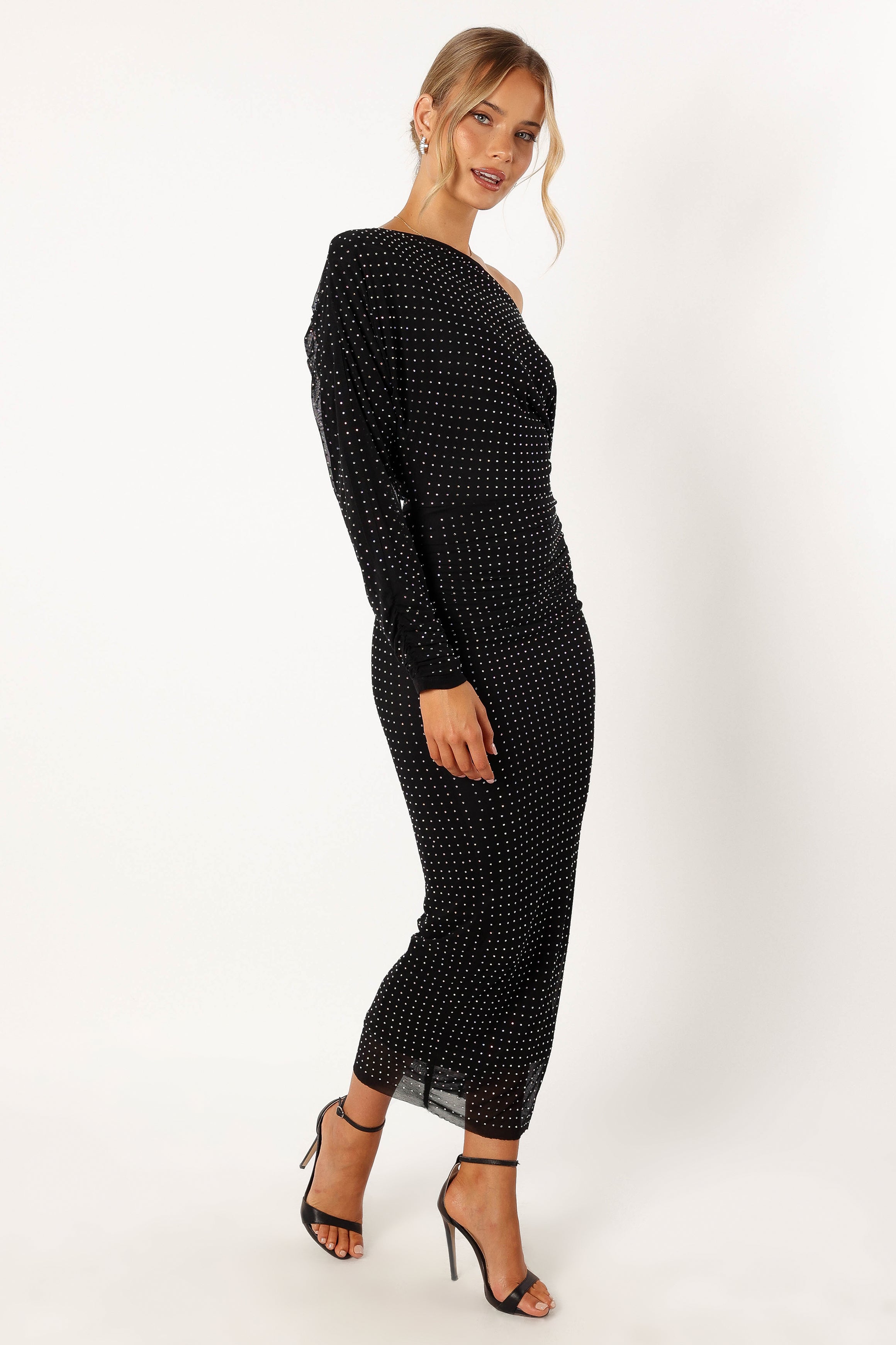 DRESSES @Loeve Long Sleeve Midi Dress - Black