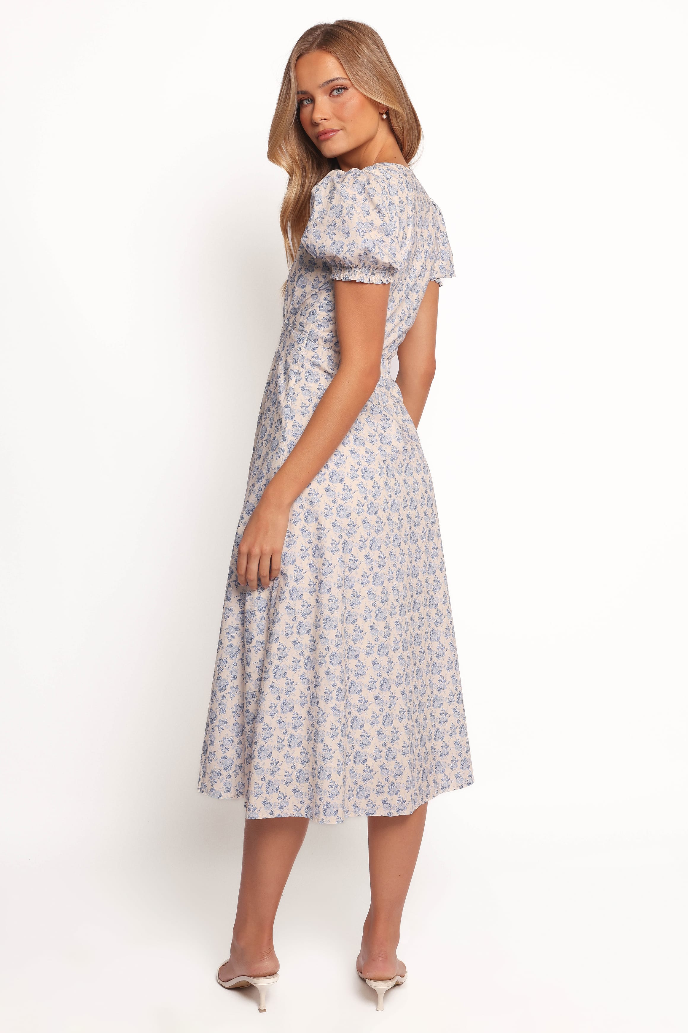 DRESSES Logen Floral Midi Dress - Parisian Bloom