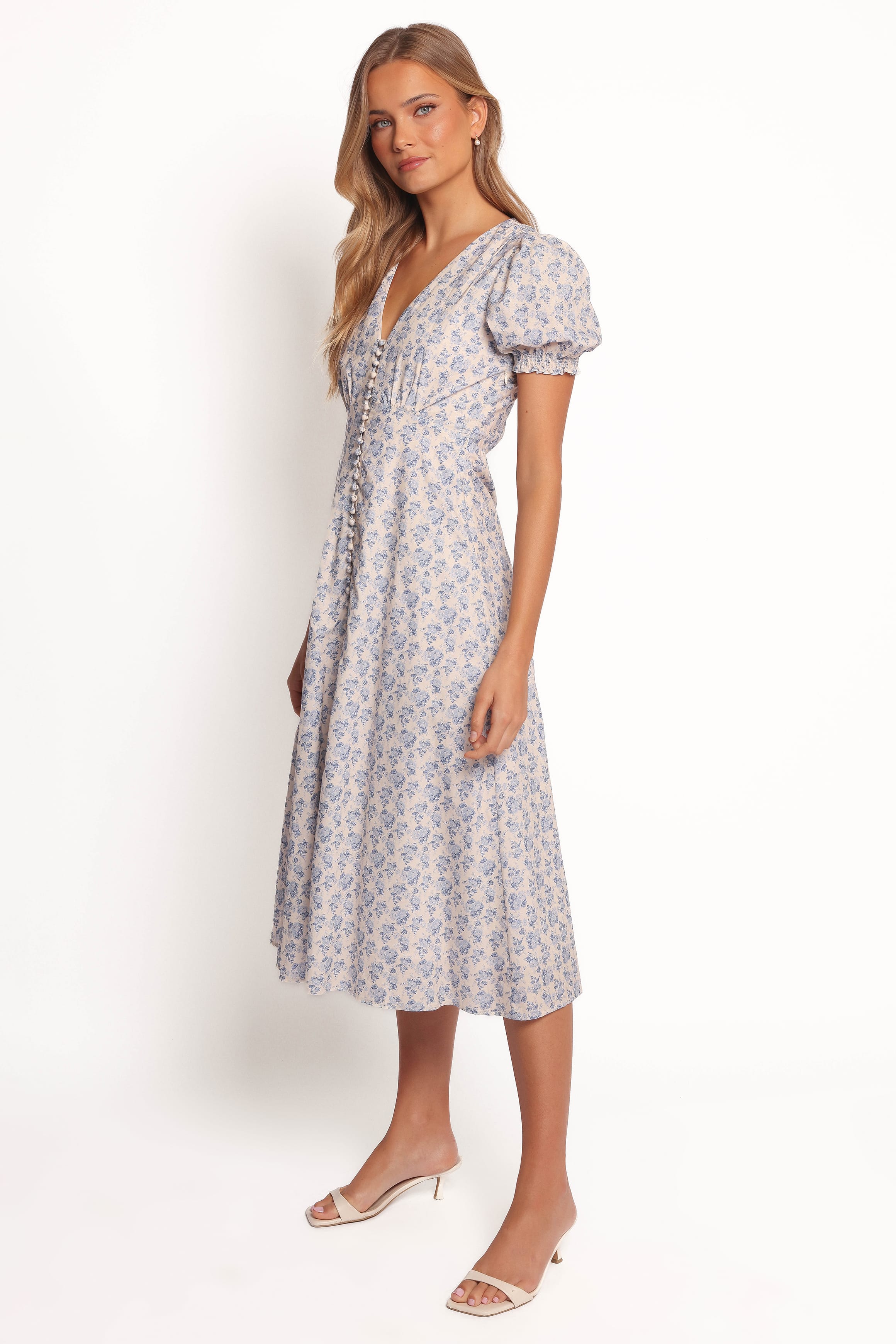 DRESSES Logen Floral Midi Dress - Parisian Bloom