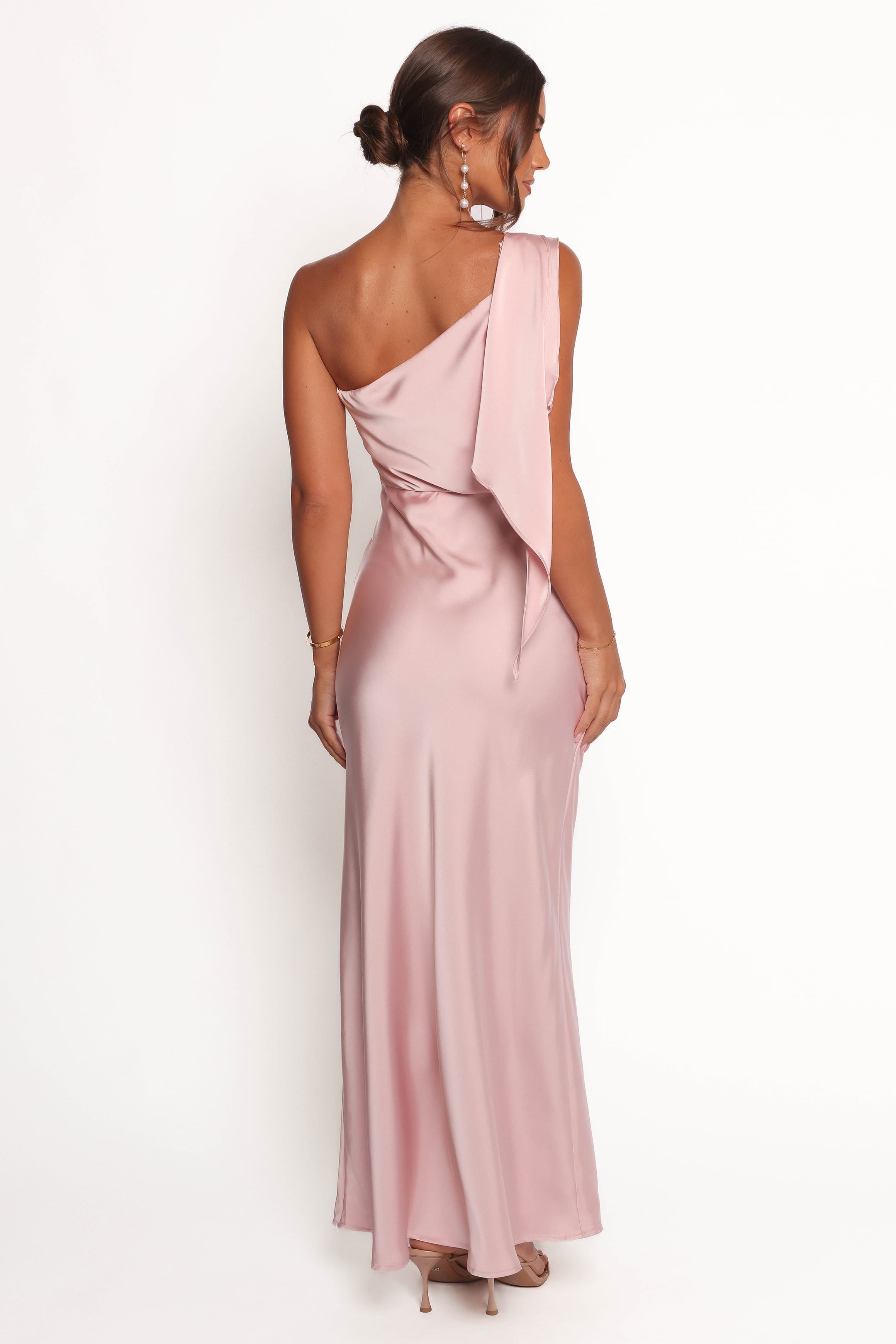 DRESSES Lolana Draped One Shoulder Dress - Pale Pink