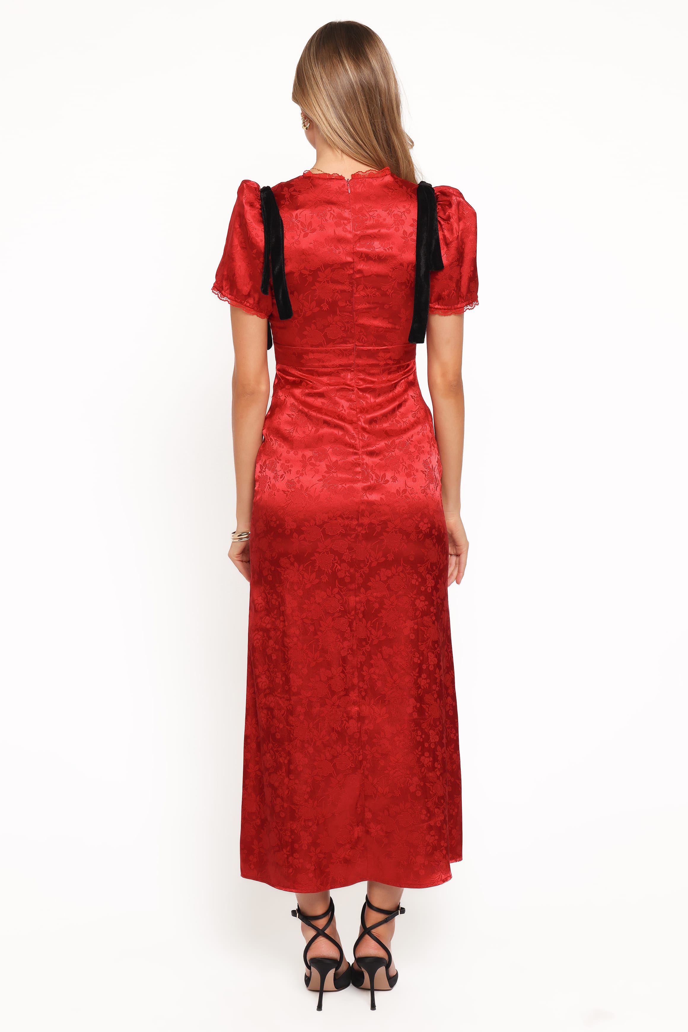 DRESSES Lomandra Maxi Dress - Red Jacquard