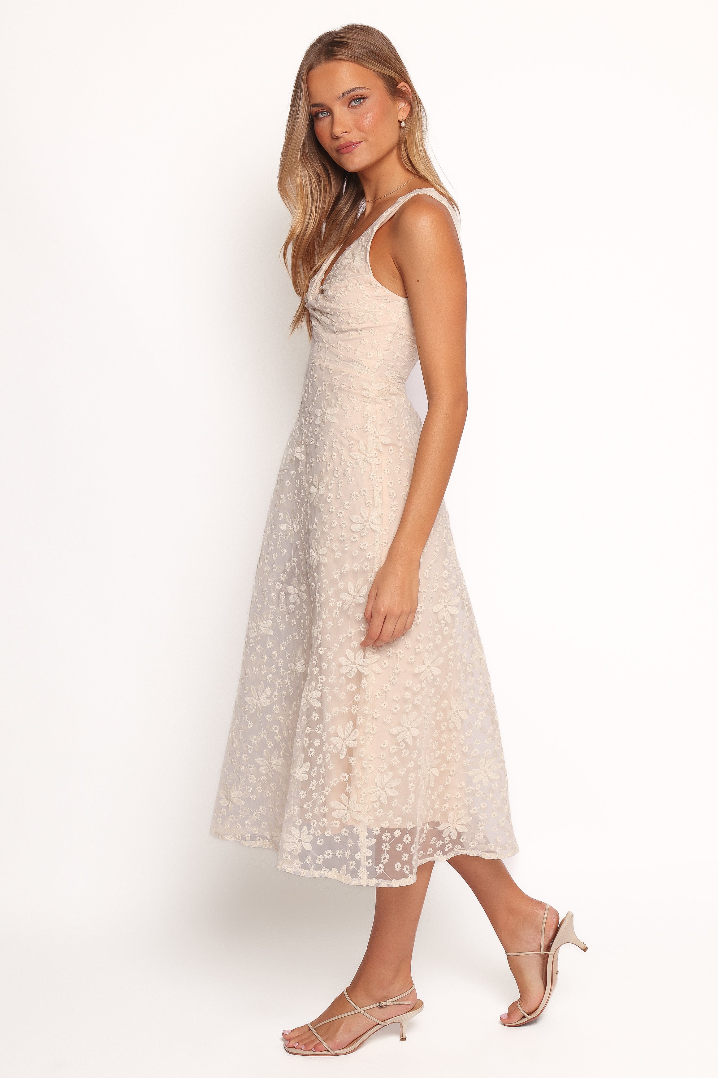 DRESSES Louise Midi Dress - Cream