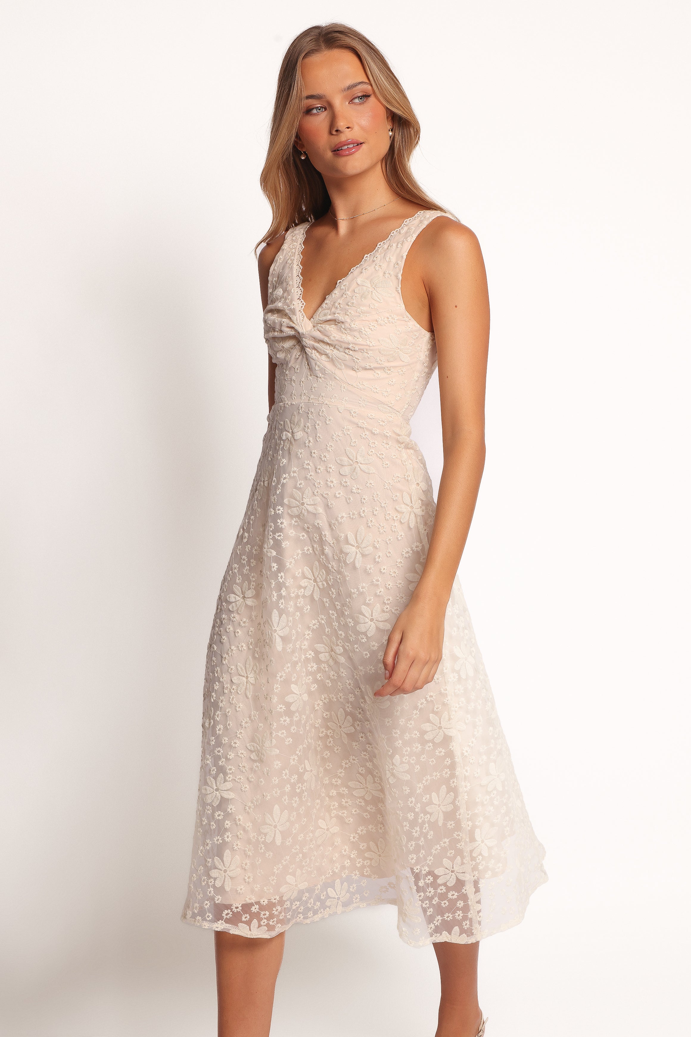 DRESSES Louise Midi Dress - Cream