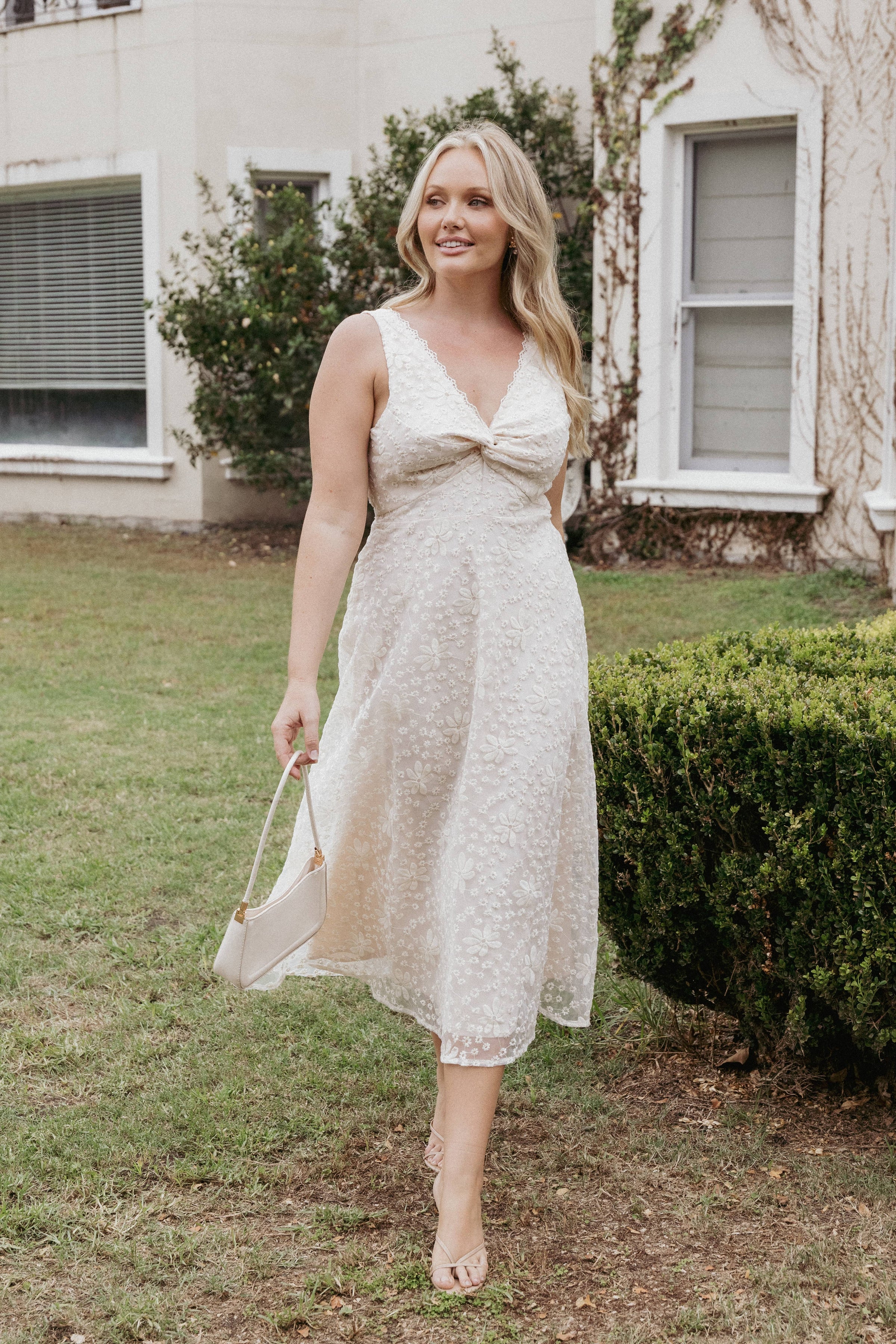 DRESSES Louise Midi Dress - Cream