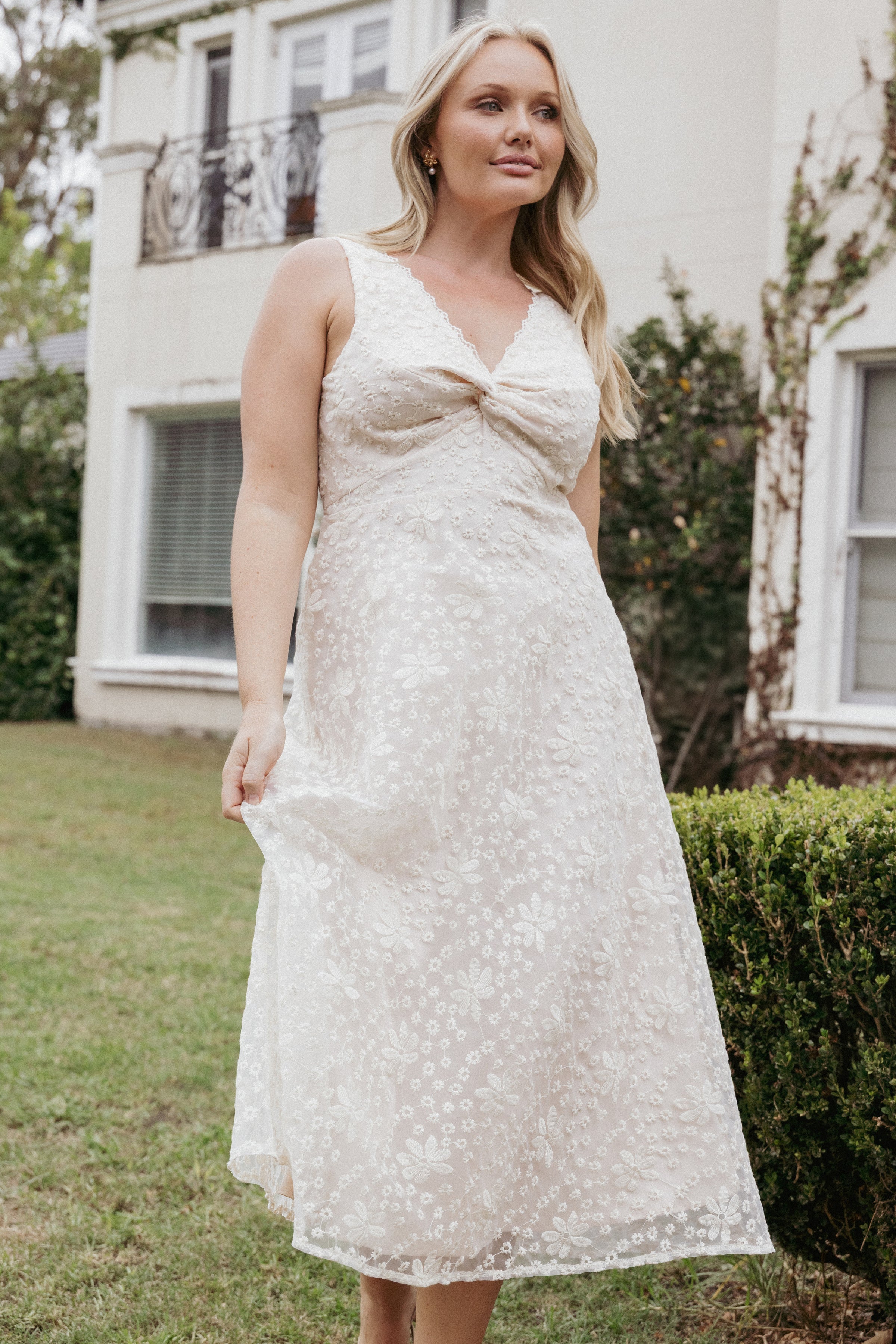 DRESSES Louise Midi Dress - Cream