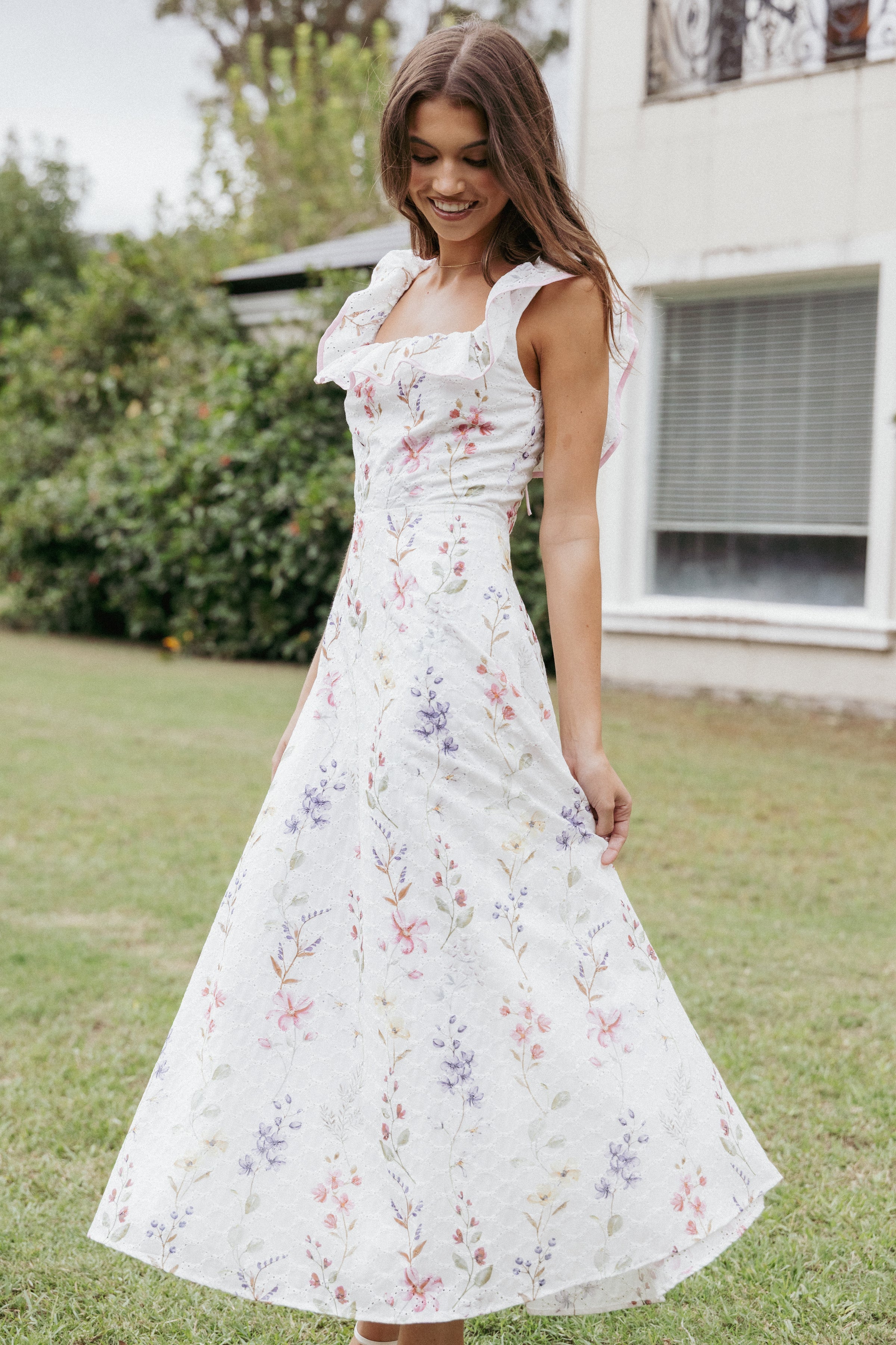 DRESSES Lucille Maxi Dress - White Floral