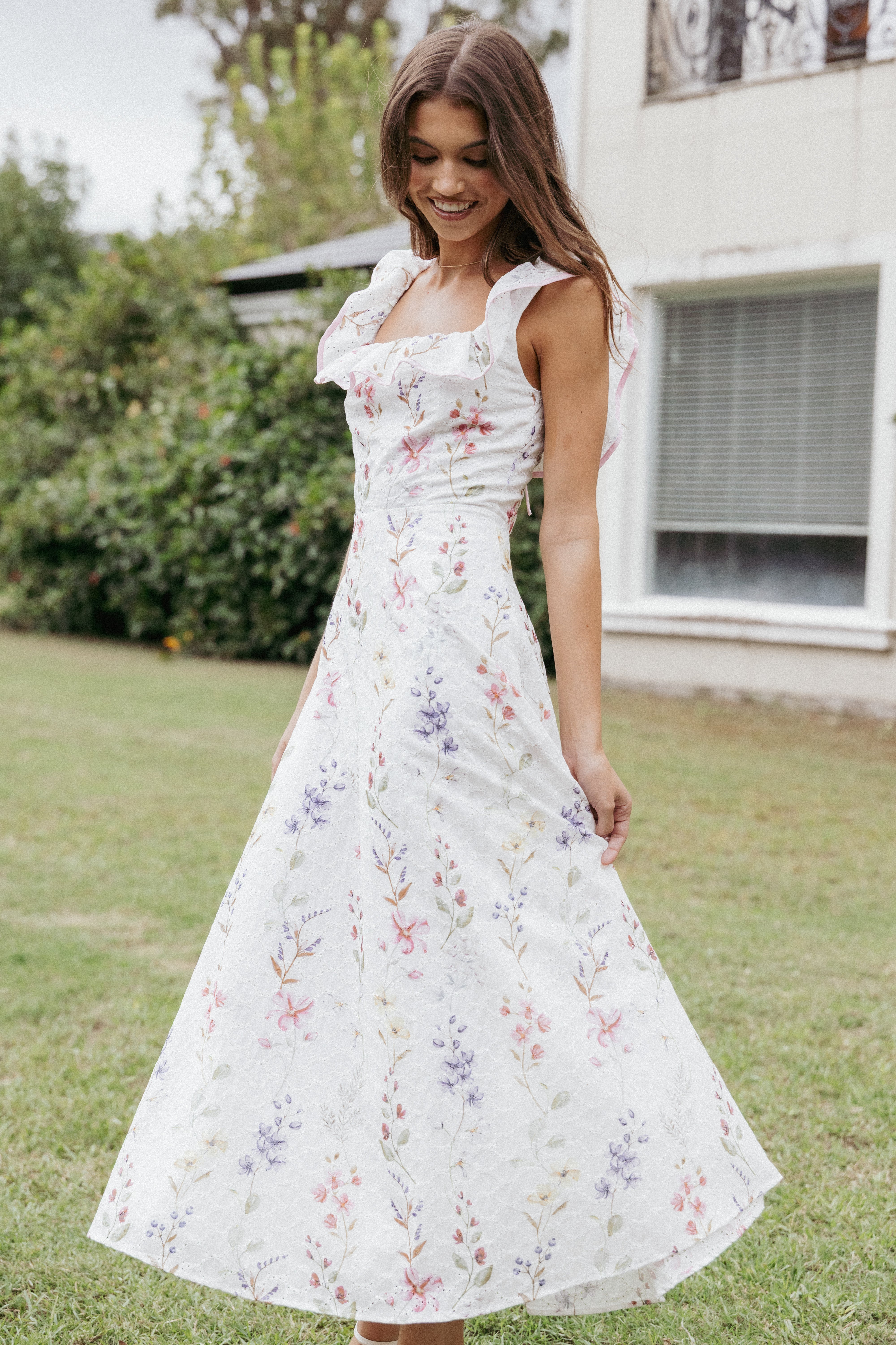 DRESSES Lucille Maxi Dress - White Floral
