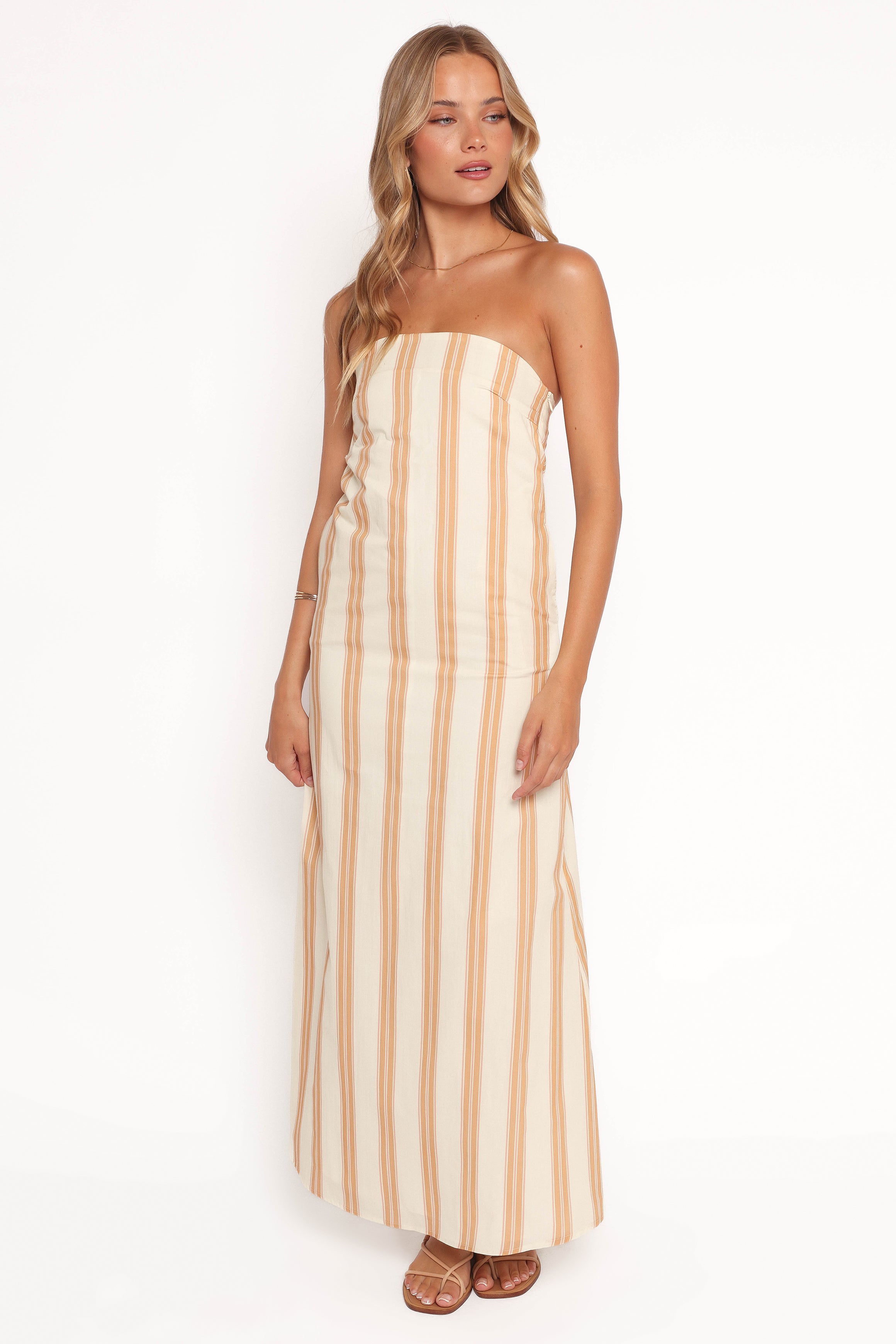 DRESSES Luisa Midi Dress - Brown Stripe