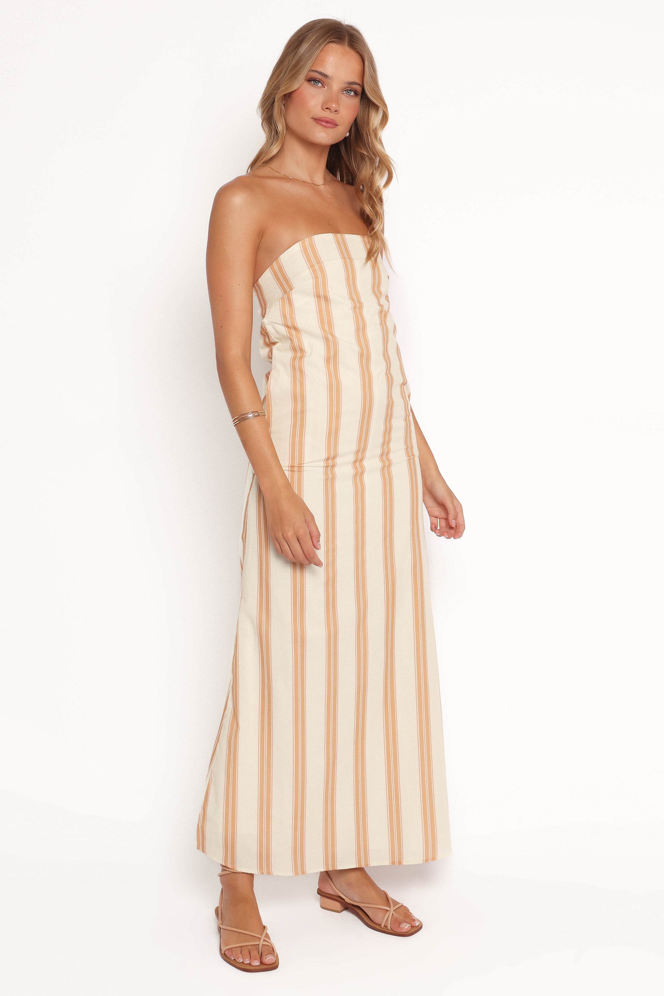 DRESSES Luisa Midi Dress - Brown Stripe