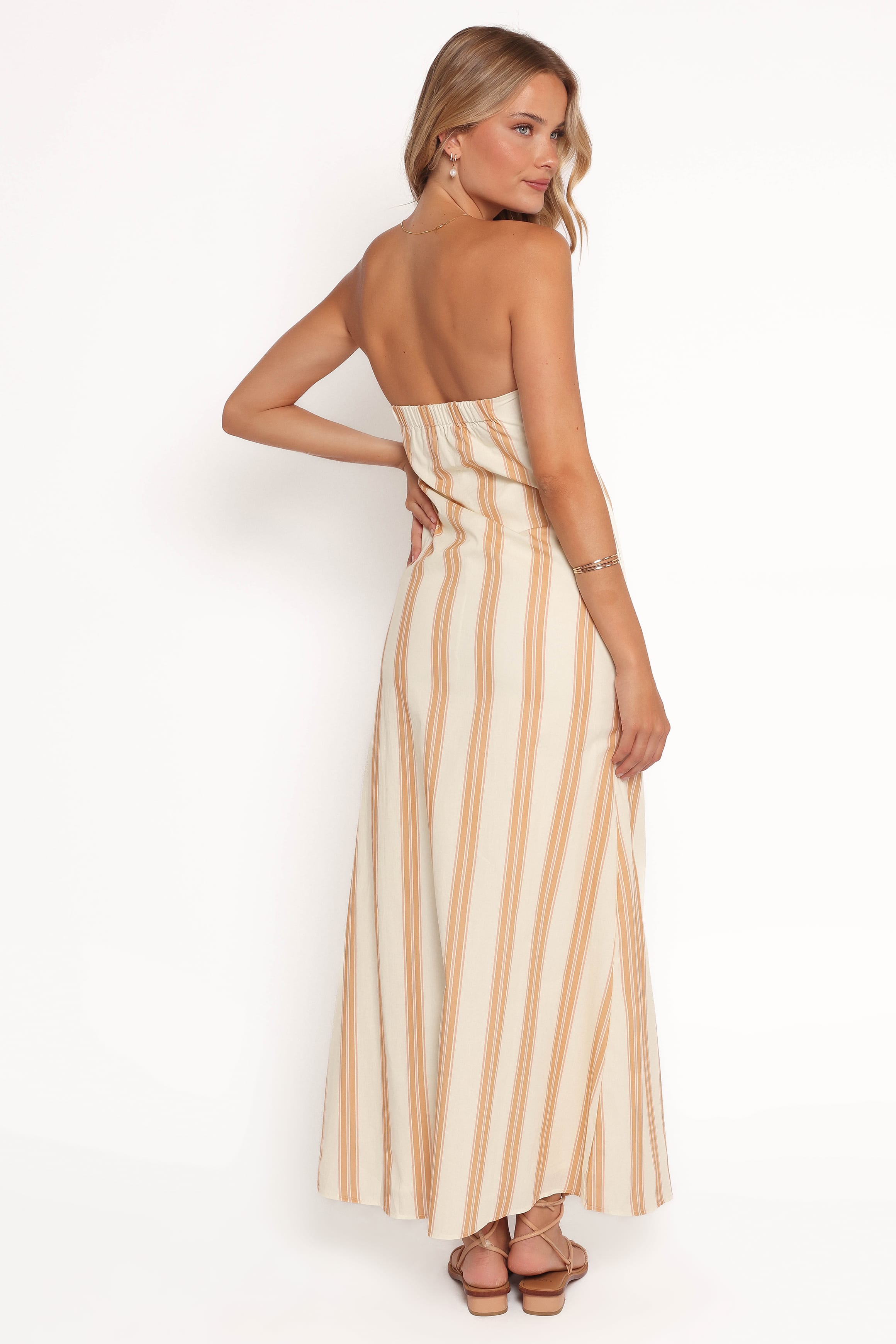 DRESSES Luisa Midi Dress - Brown Stripe