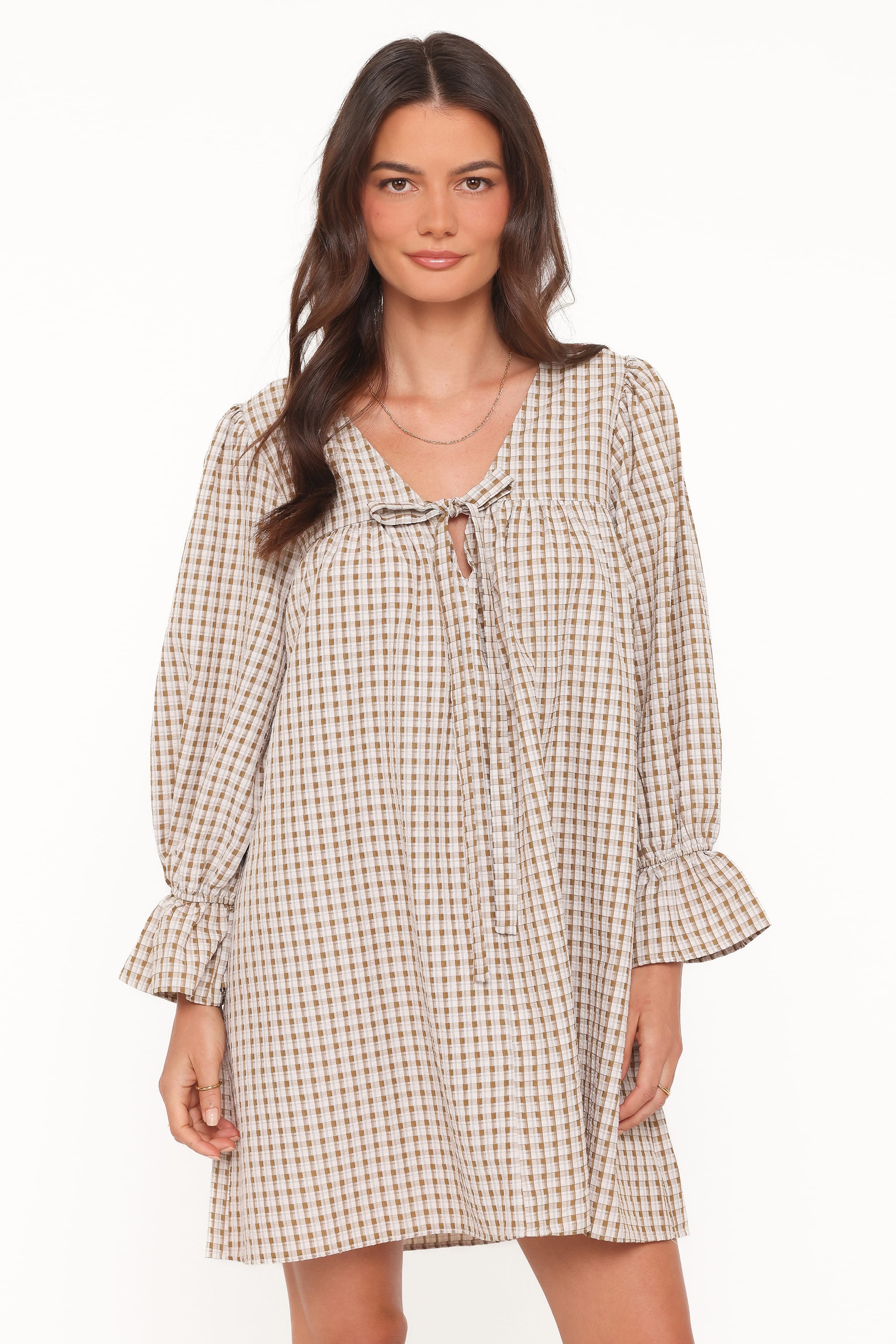 DRESSES Lynden Mini Dress - Green Gingham