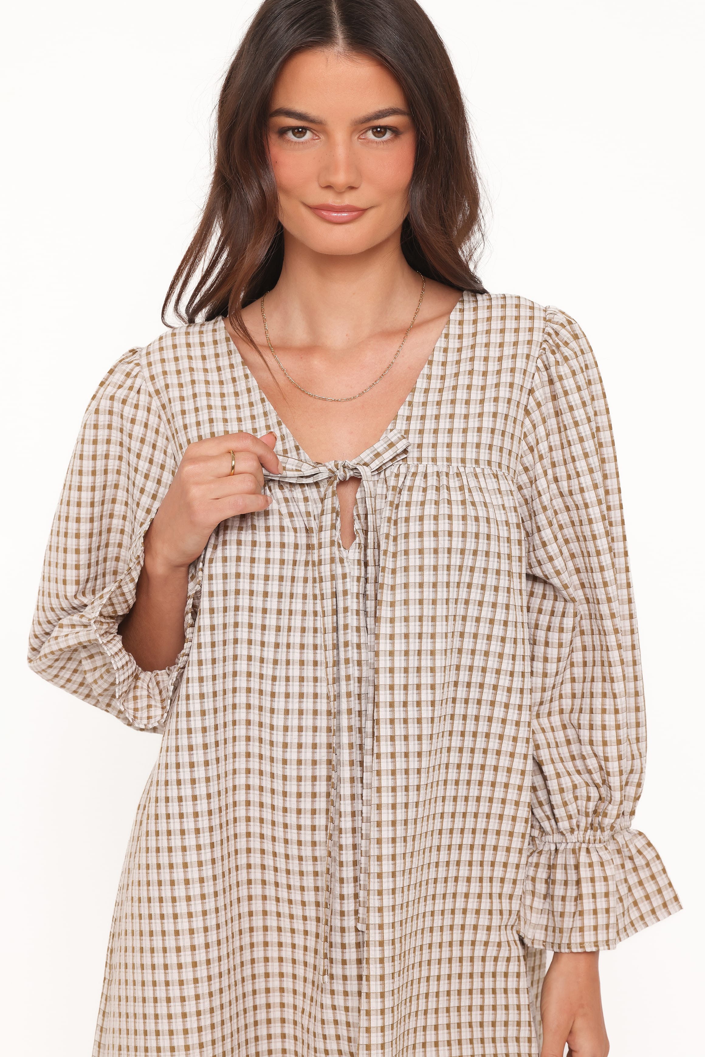 DRESSES Lynden Mini Dress - Green Gingham