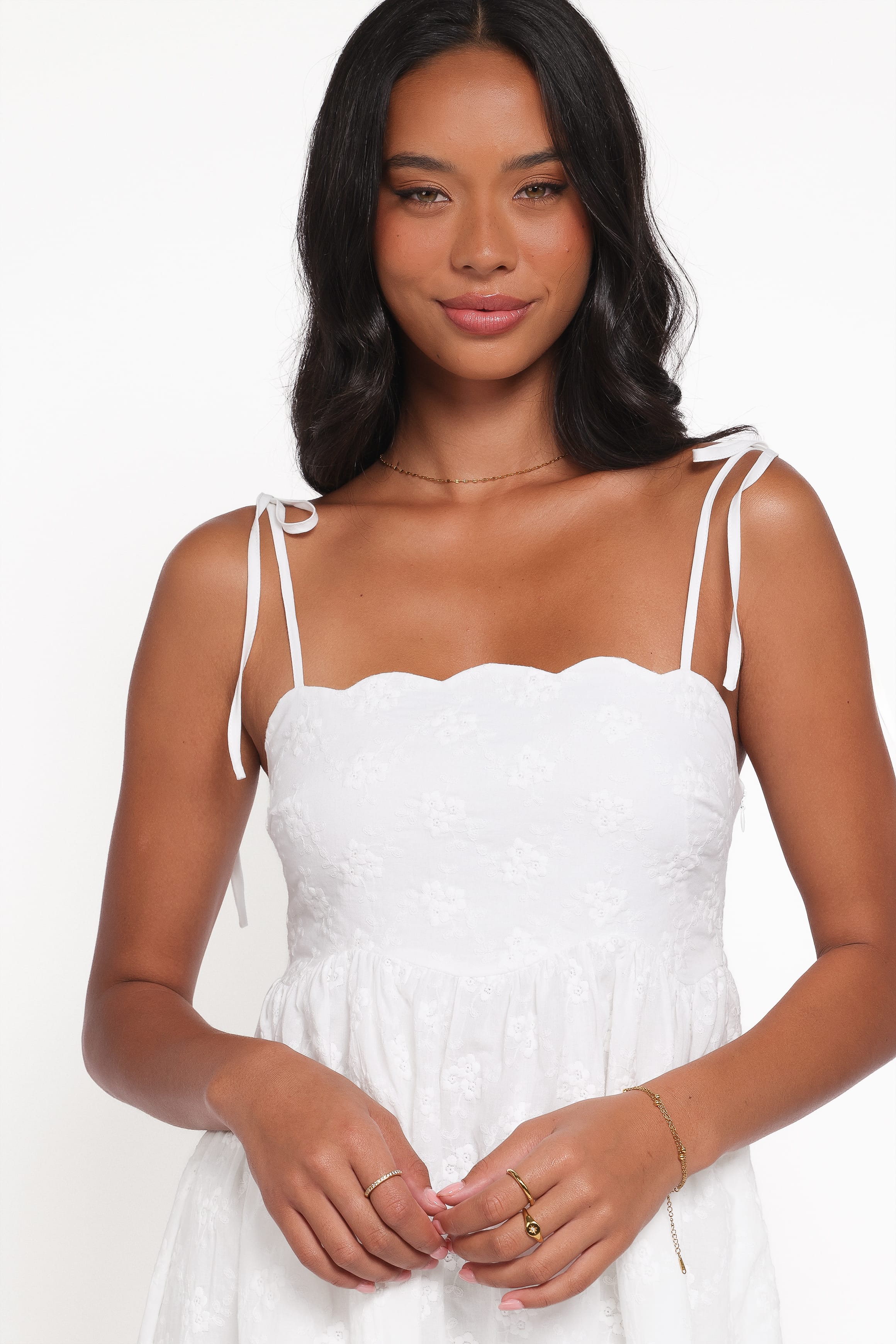 DRESSES Lynne Mini Dress - White Broderie