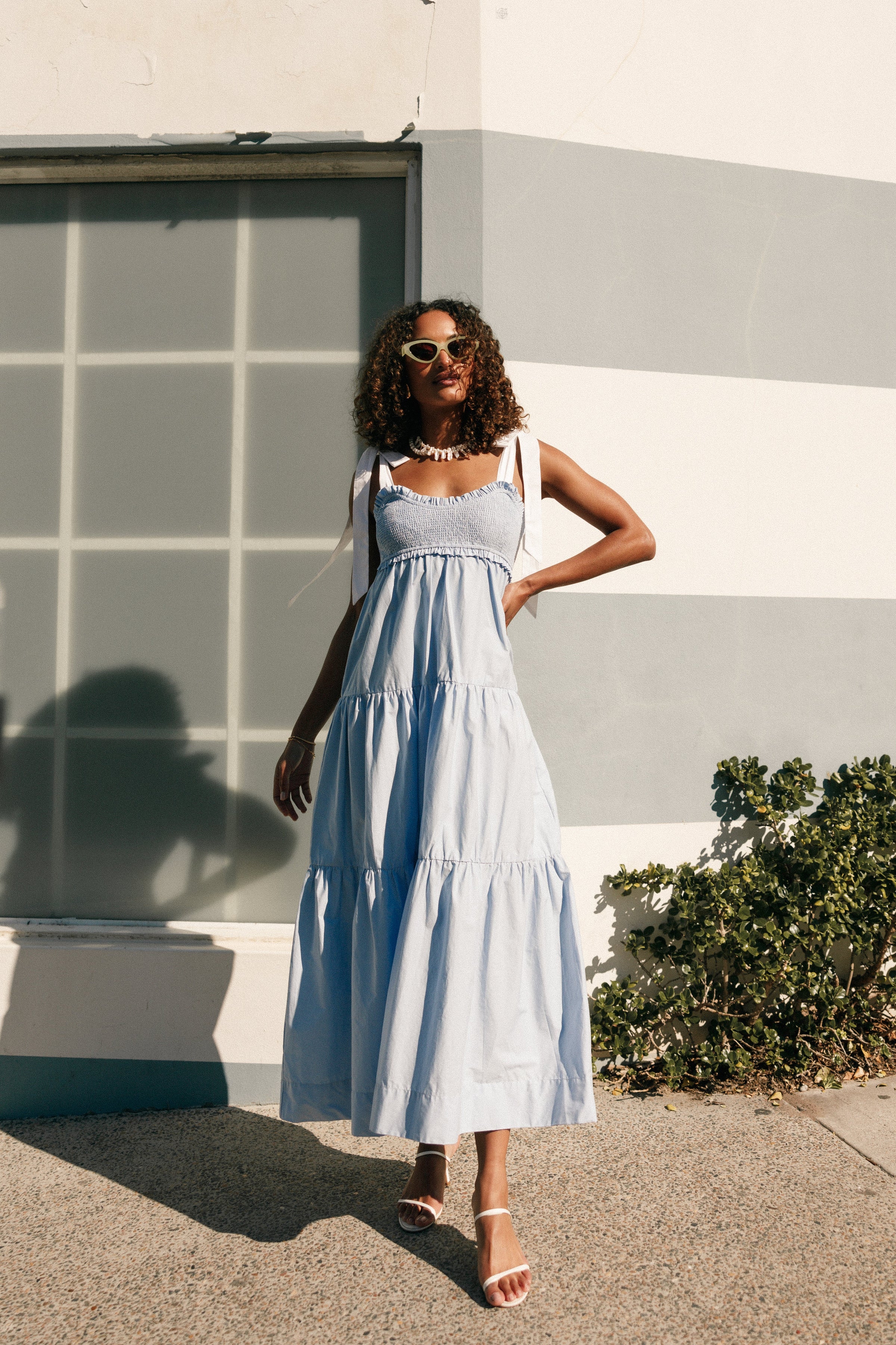 DRESSES @Lyrah Midi Dress - Sky