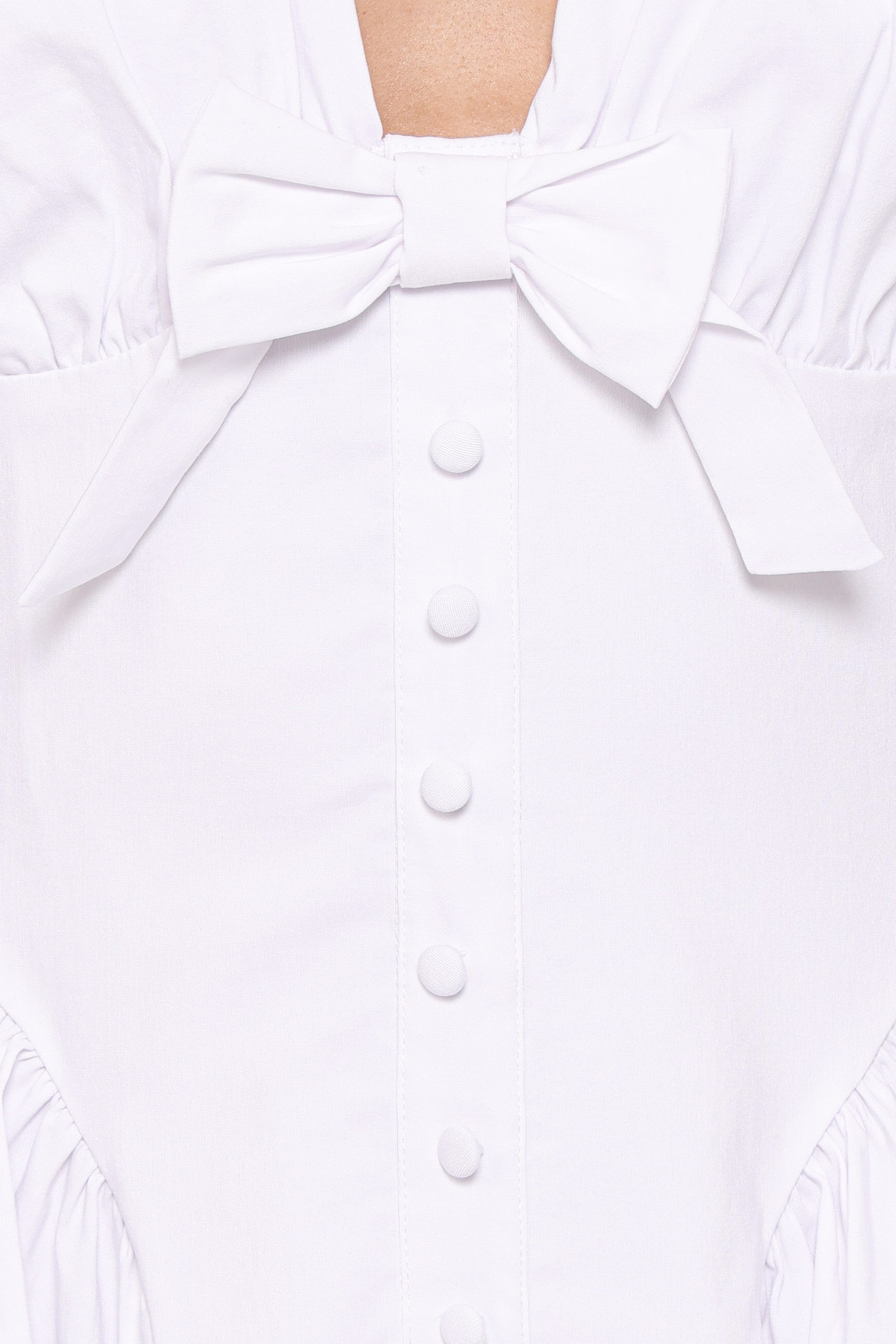 DRESSES Lyssa Bow Front Mini Dress - White