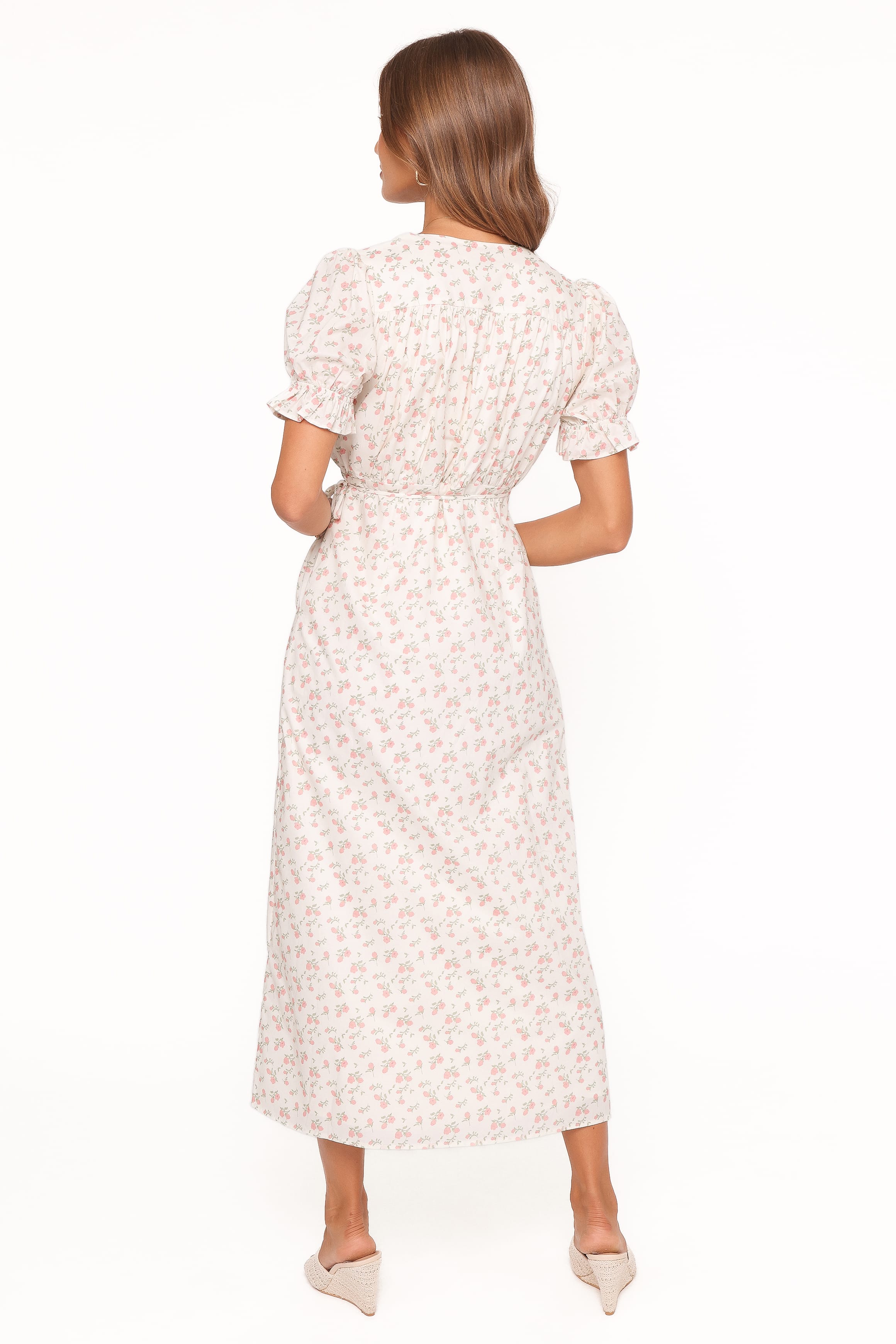 DRESSES Mabella Midi Dress - Peach Ditsy Floral