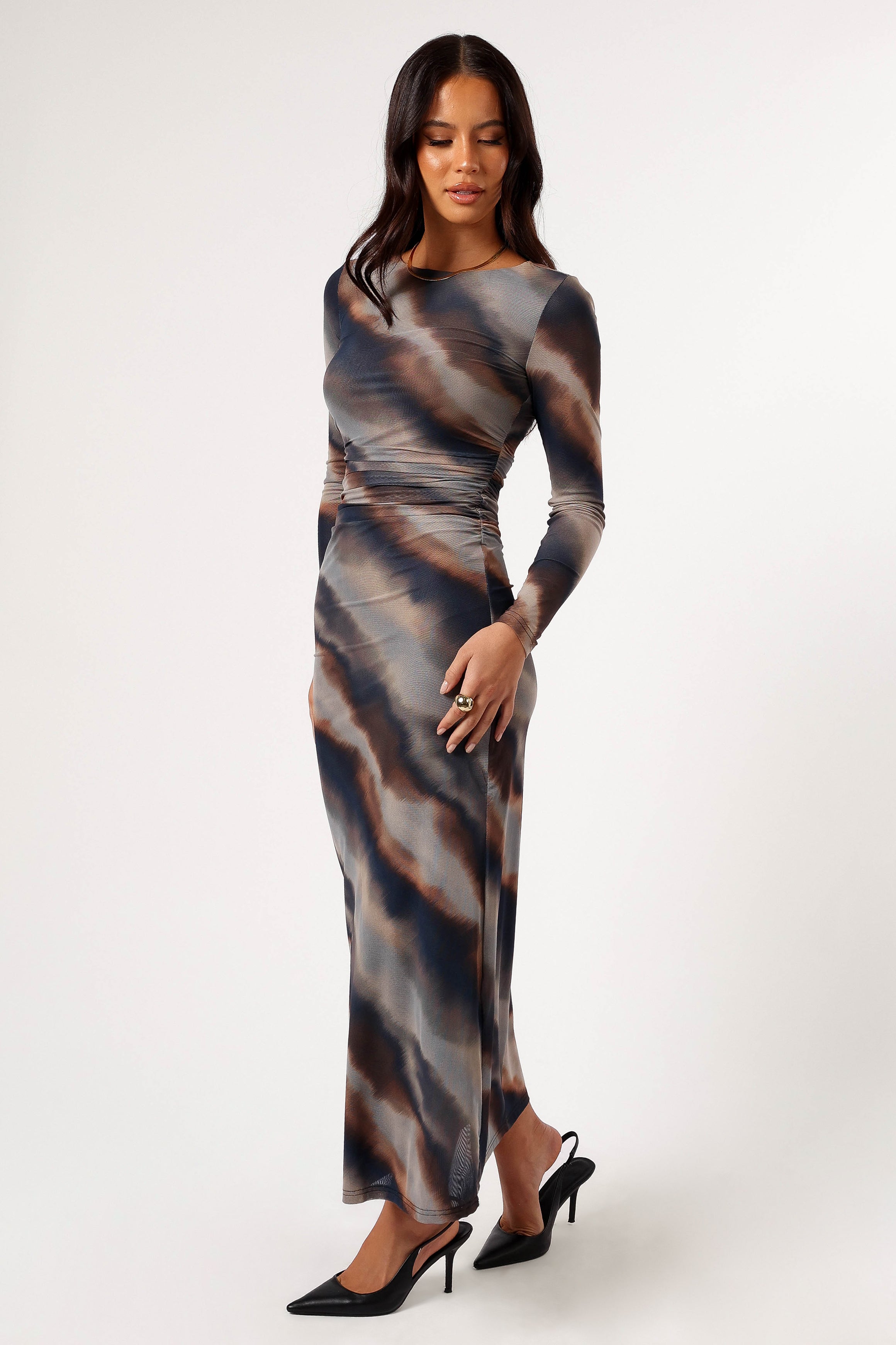 DRESSES @Macey Maxi Dress - Dusk Print (Hold for Winter Essentials)