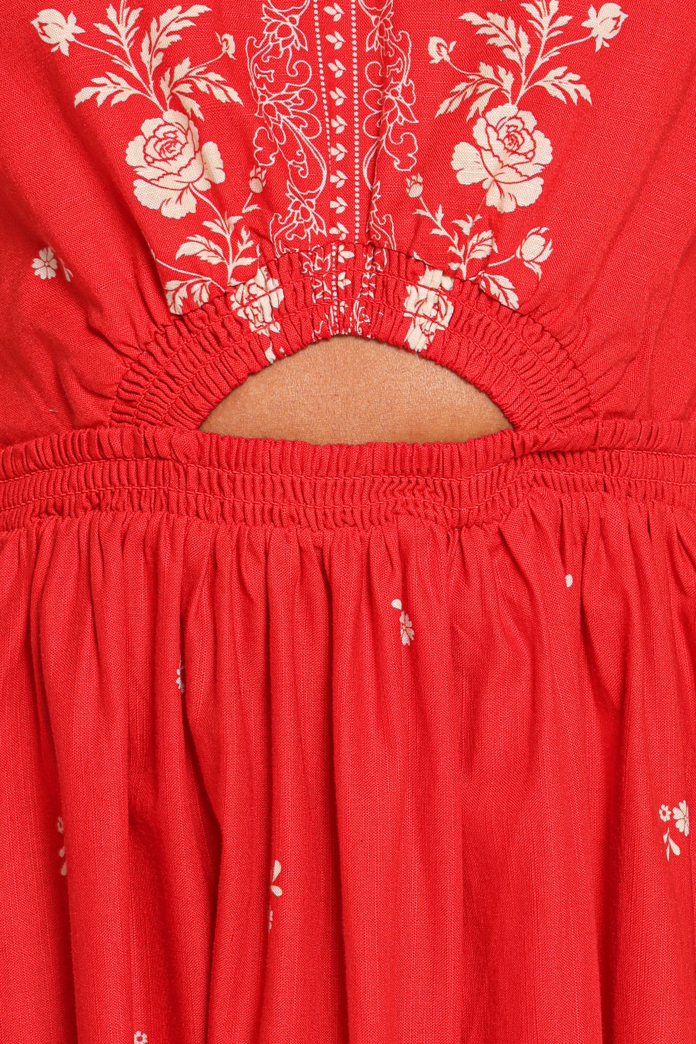 DRESSES Madi Maxi Dress - Red Floral Bandana