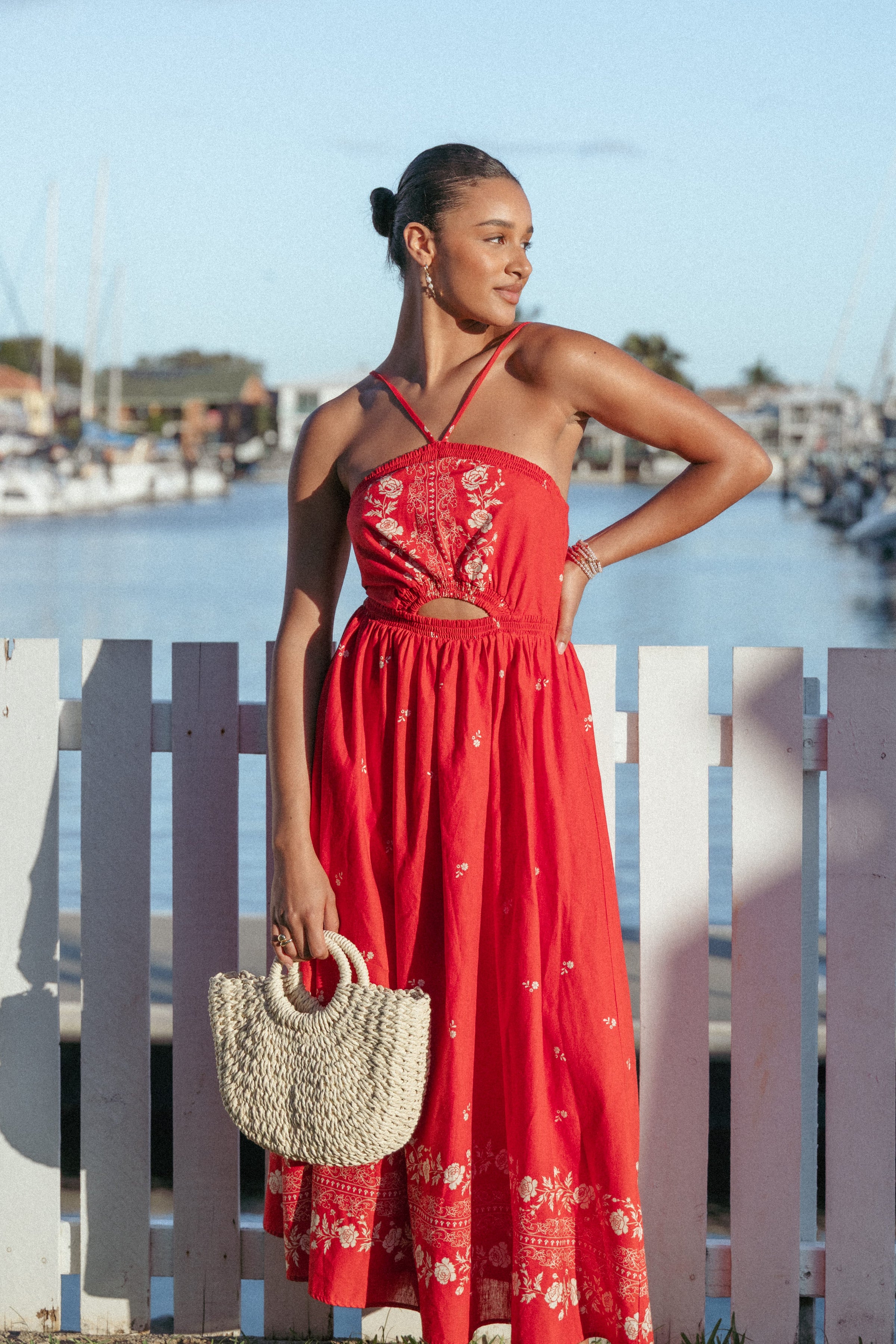 DRESSES Madi Maxi Dress - Red Floral Bandana